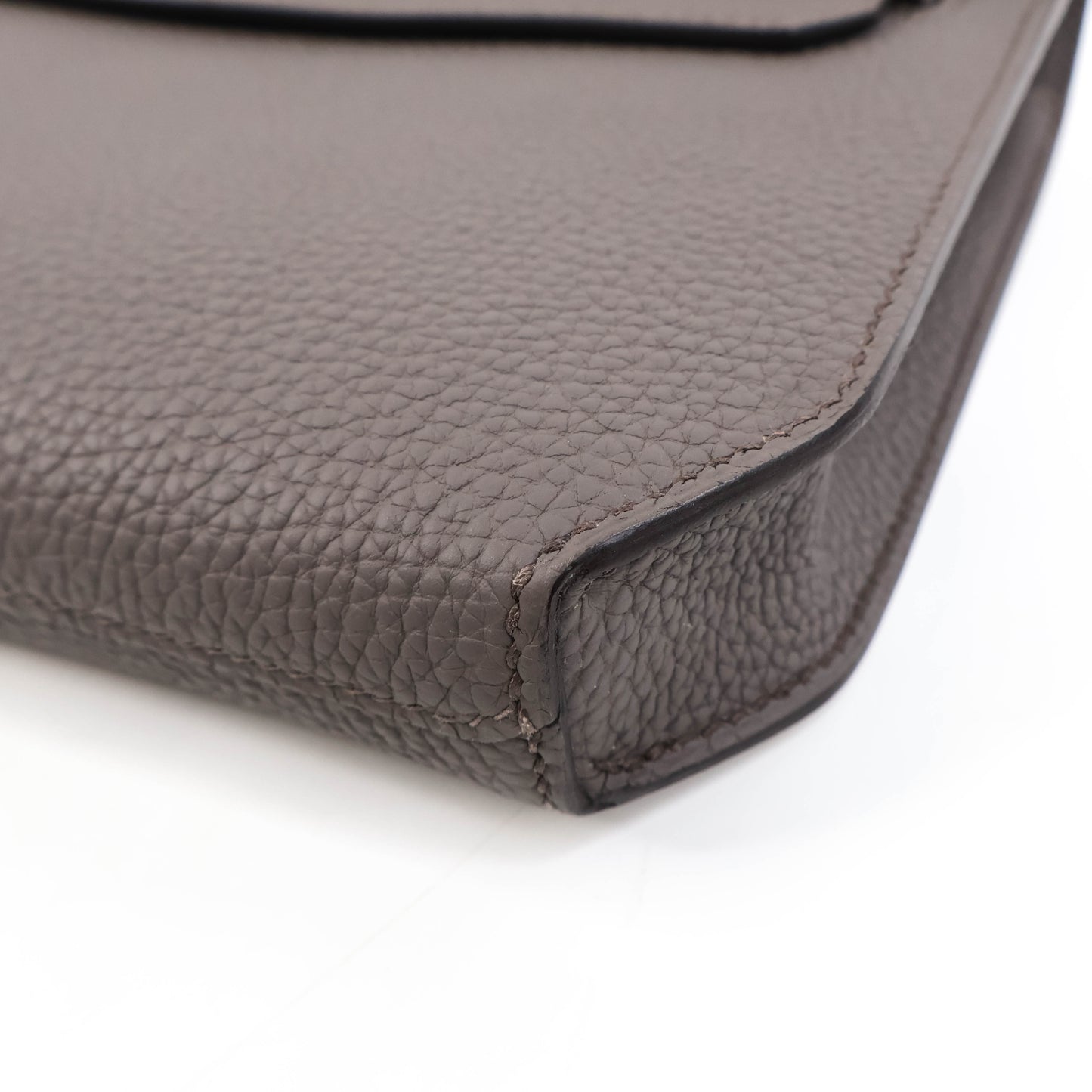 Hermes Kelly Depechs 25 Pouch Etain Togo PHW