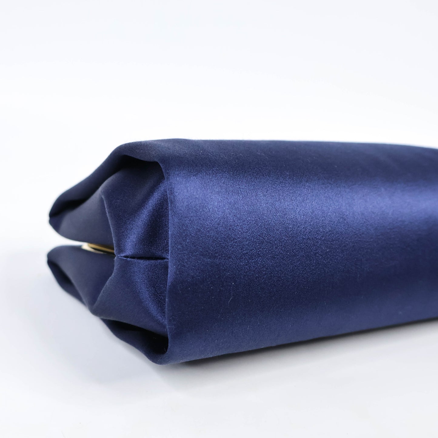 Roger Vivier Clutch Flower Crystal Satin Navy