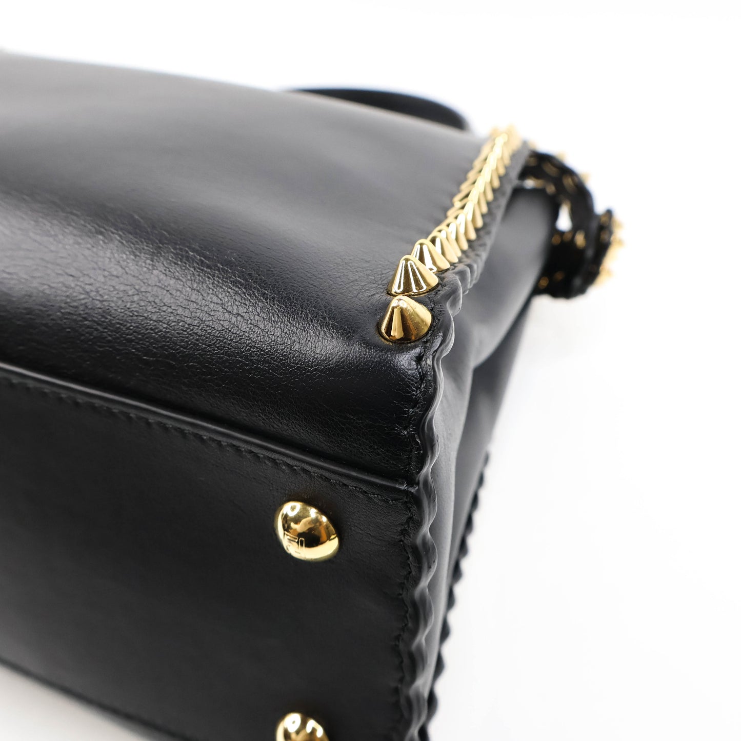 Fendi Peekaboo Medium Black Stud Gold