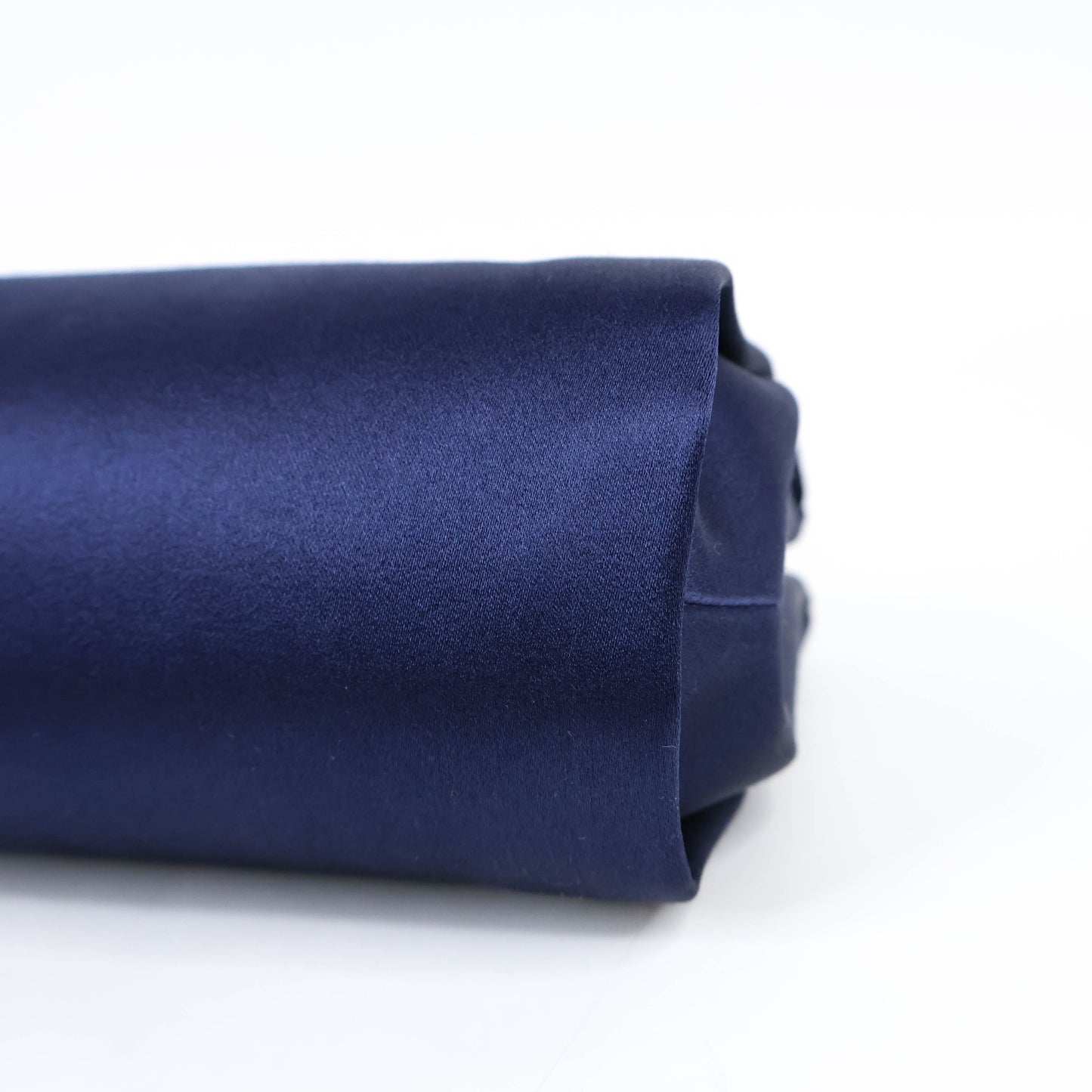 Roger Vivier Clutch Flower Crystal Satin Navy