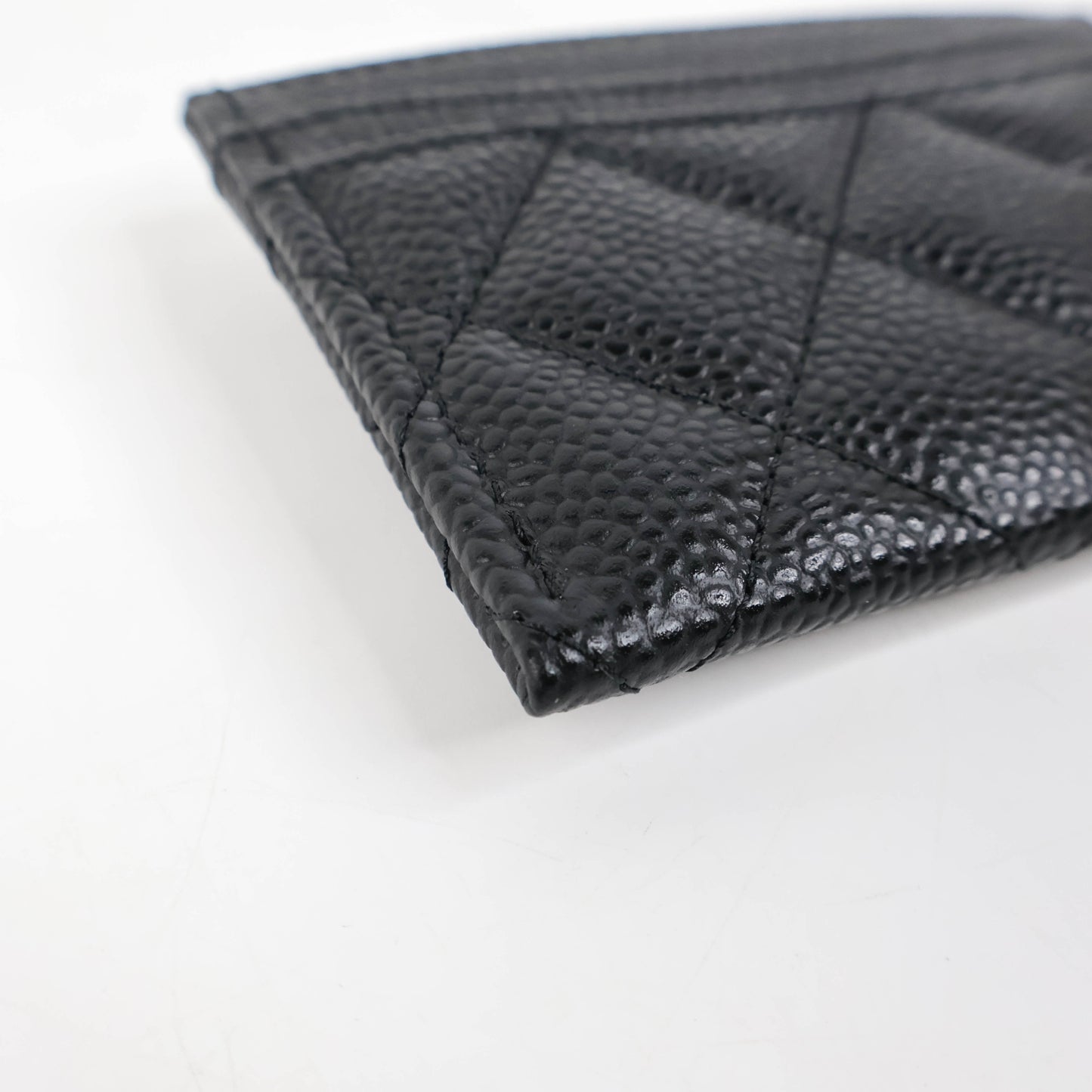 Chanel Card Holder Black Cavier GHW