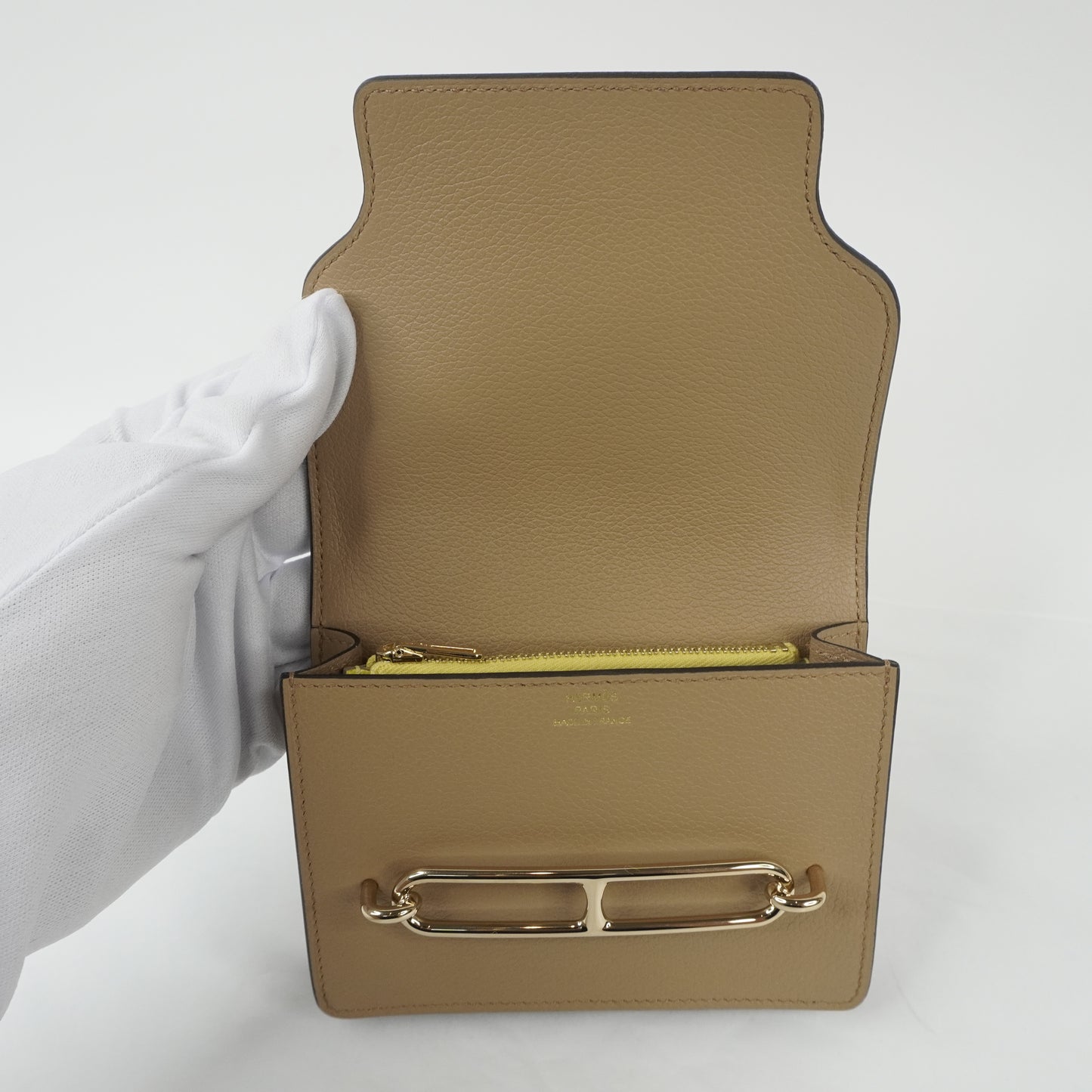 Hermes Roulis Slim Chai Lime PMHW Evercolor