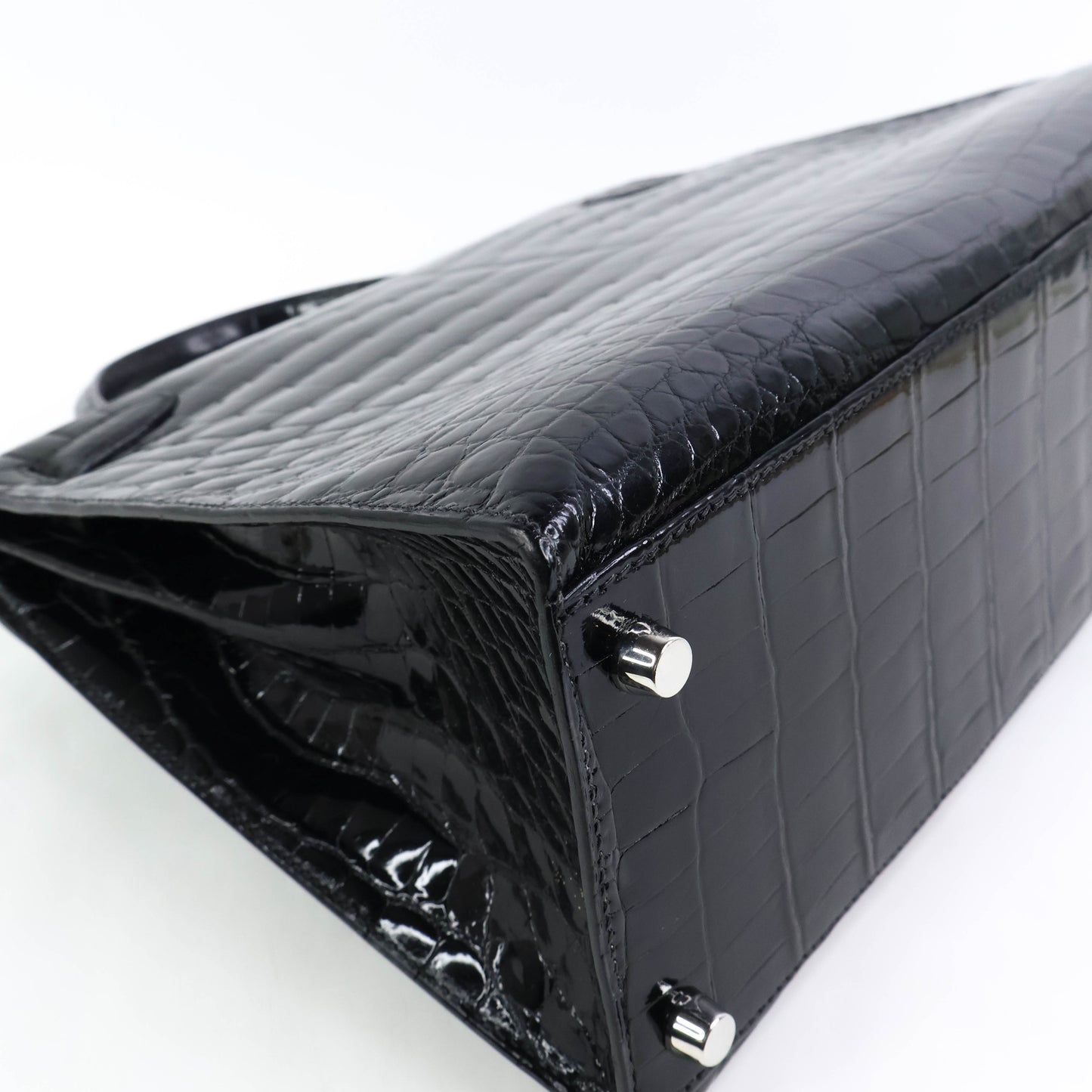Hermes Kelly32 Black Niloticus shiny