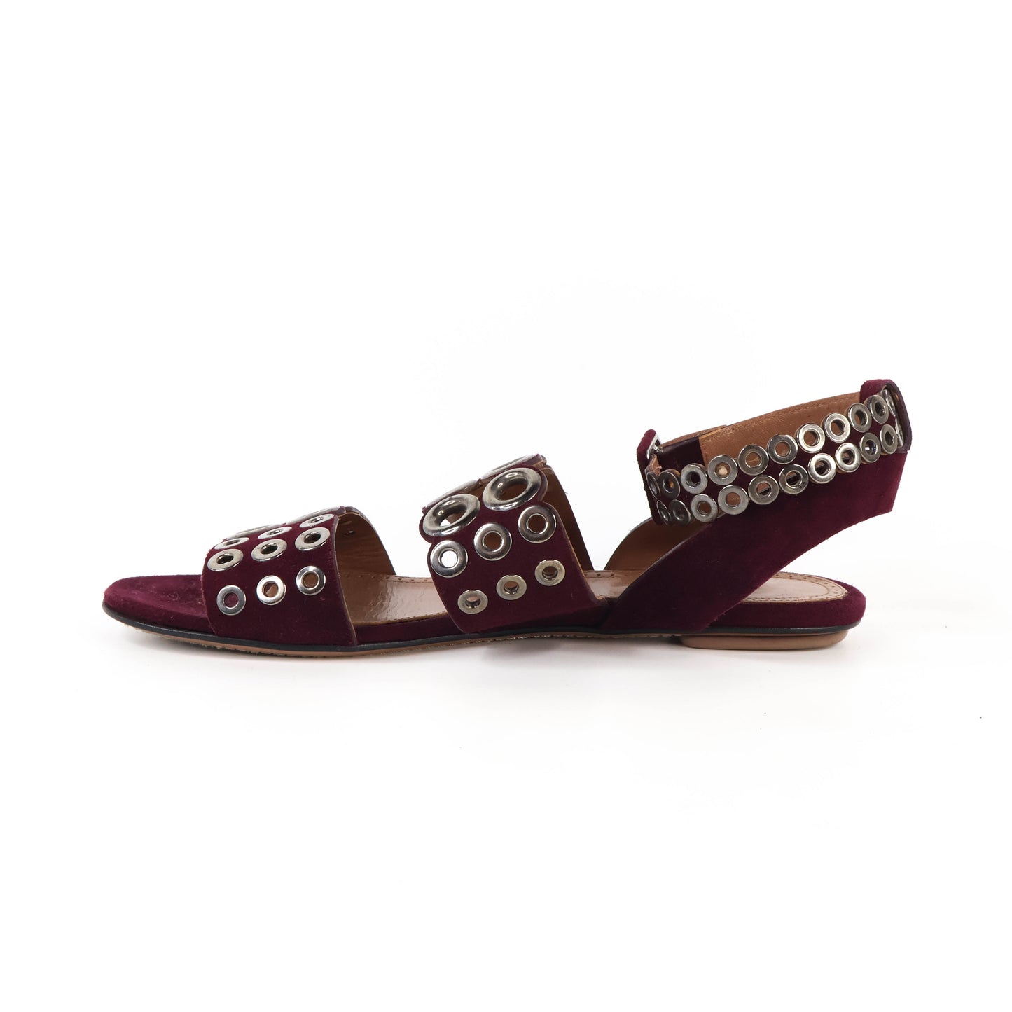 Alaia Sandals Ankle Strap Purple Suede 39