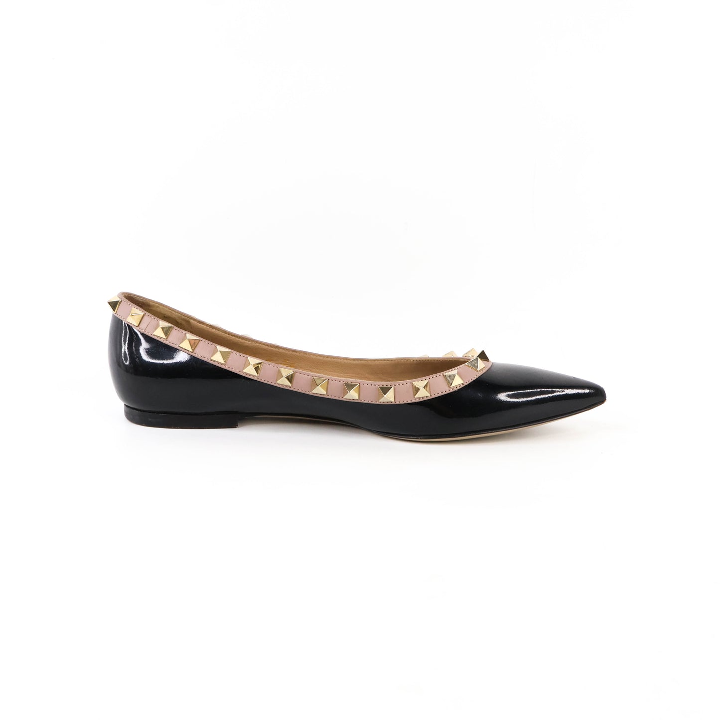 Valentino Flats Rockstud Black 36