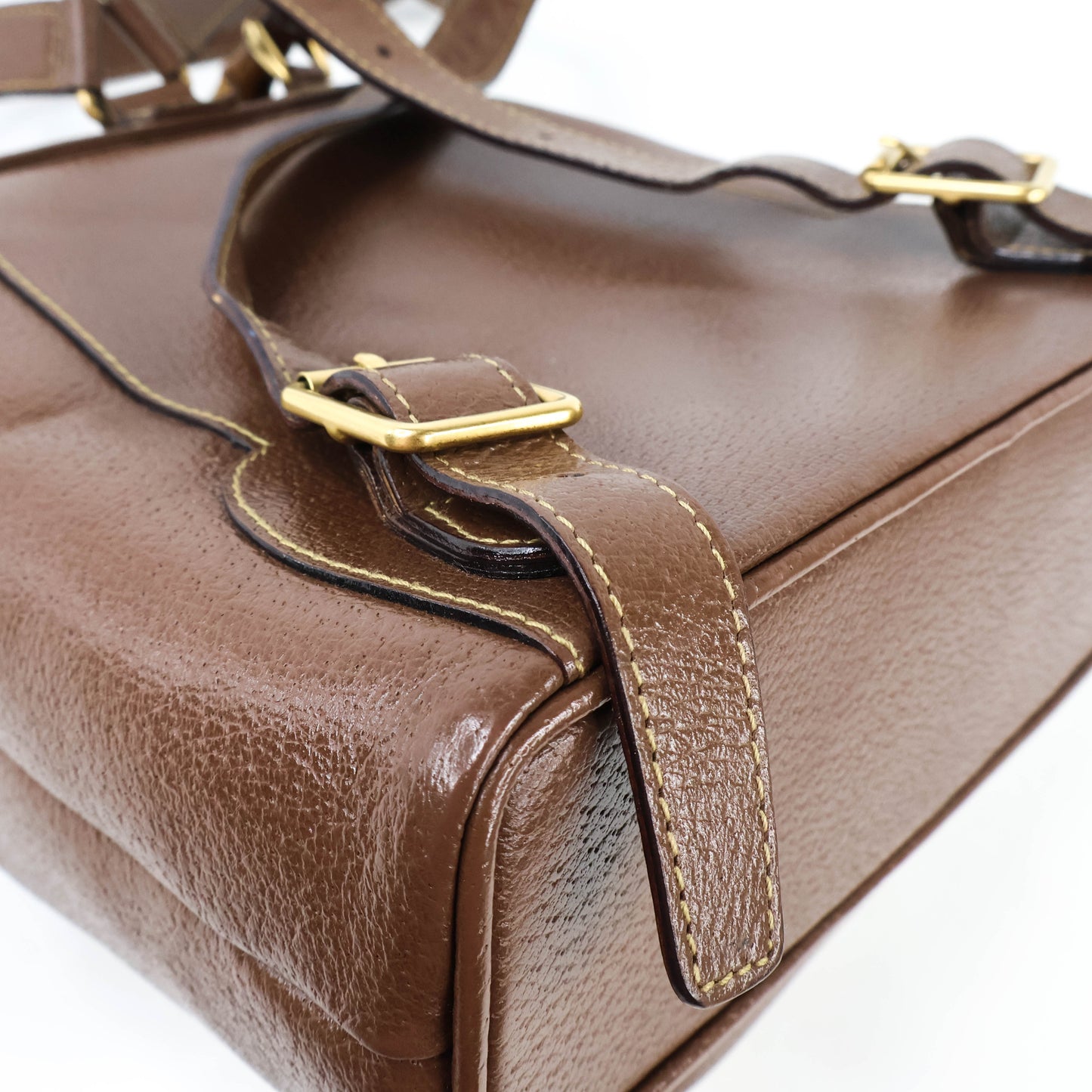 Gucci Backpack Brown Bamboo Vintage Handle