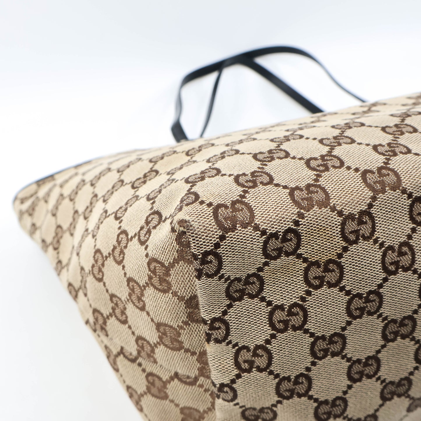 Gucci Tote Bag Canvas Patent Black