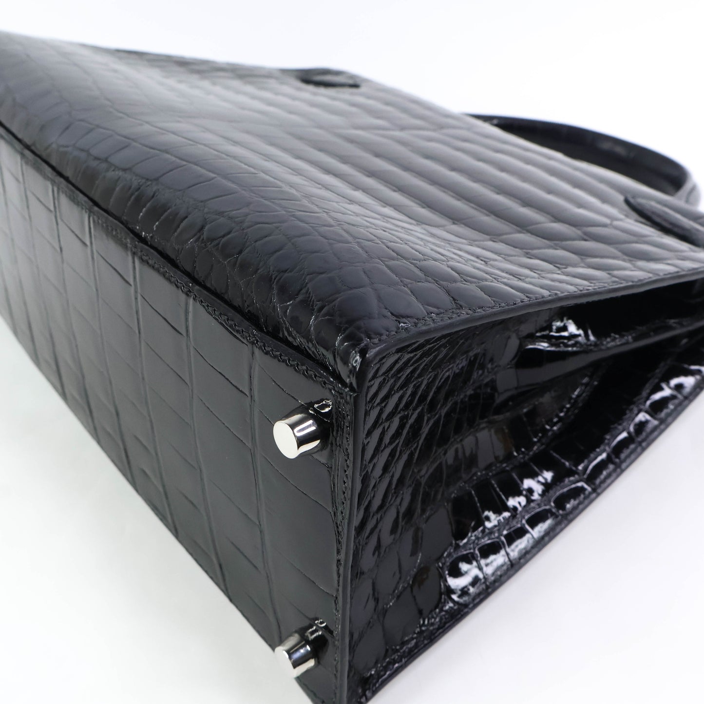 Hermes Kelly32 Black Niloticus shiny