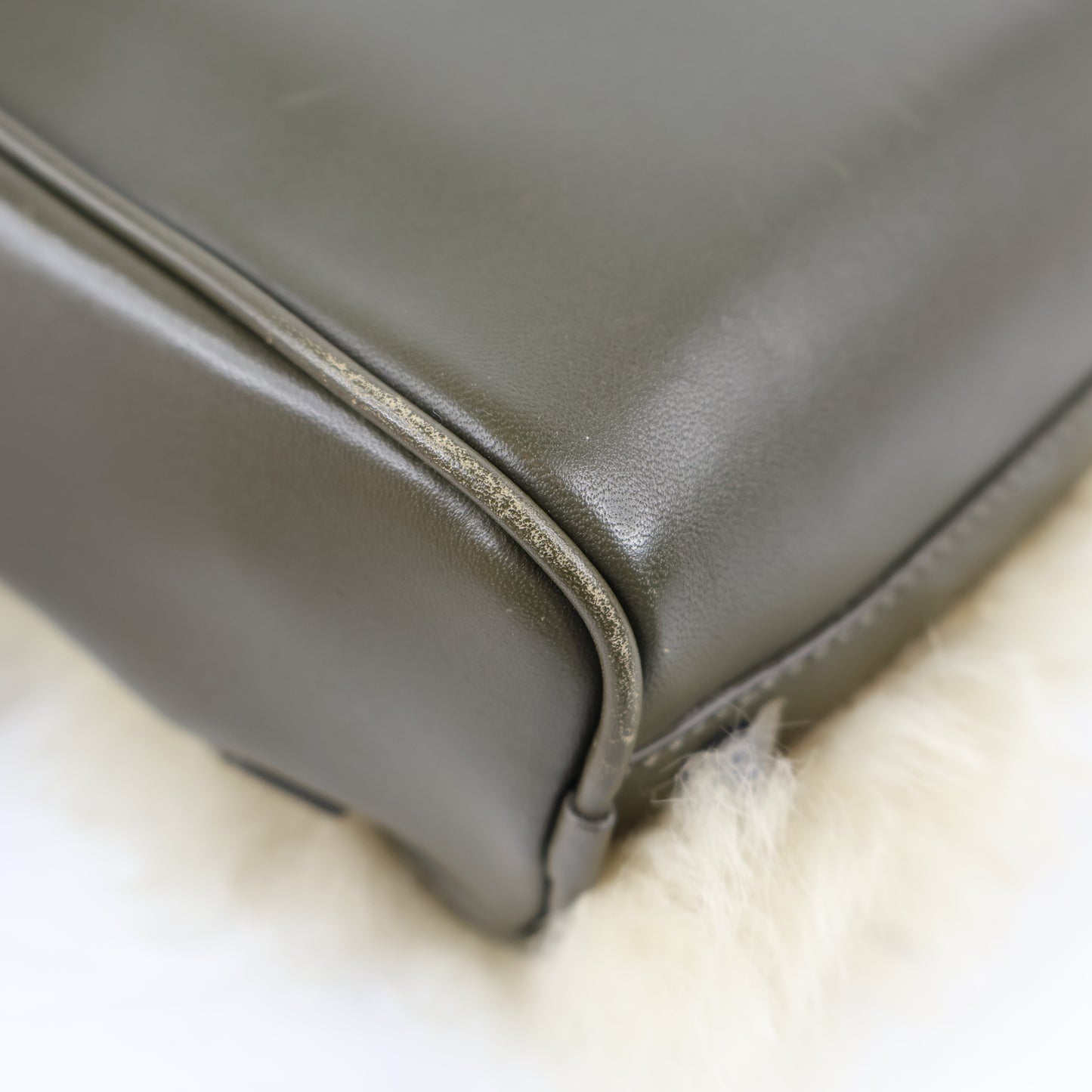 Phillip Lim Small Crossbody Bag Lamb Fur Dark Olive