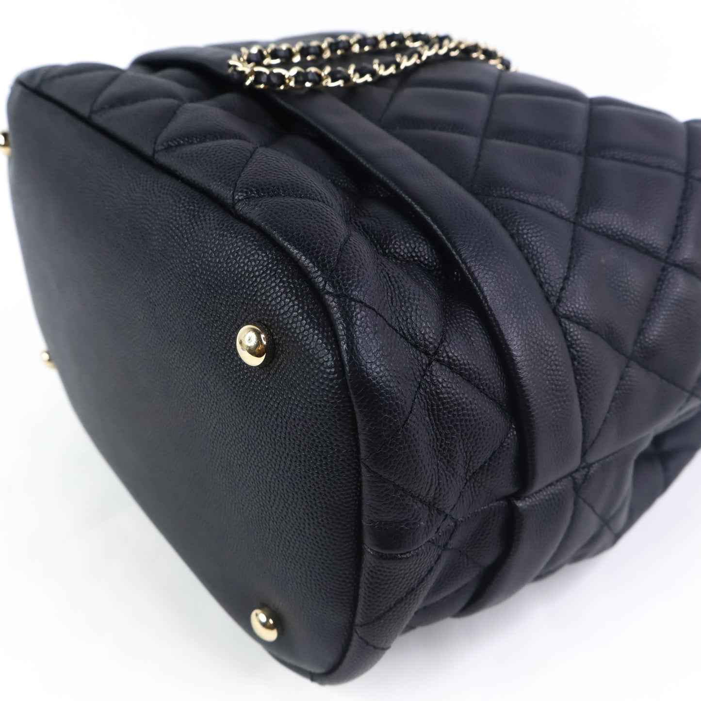 Chanel Drawstring Bag Black Caviar