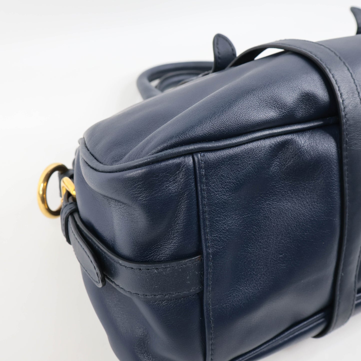 Prada Handbag Leather Navy