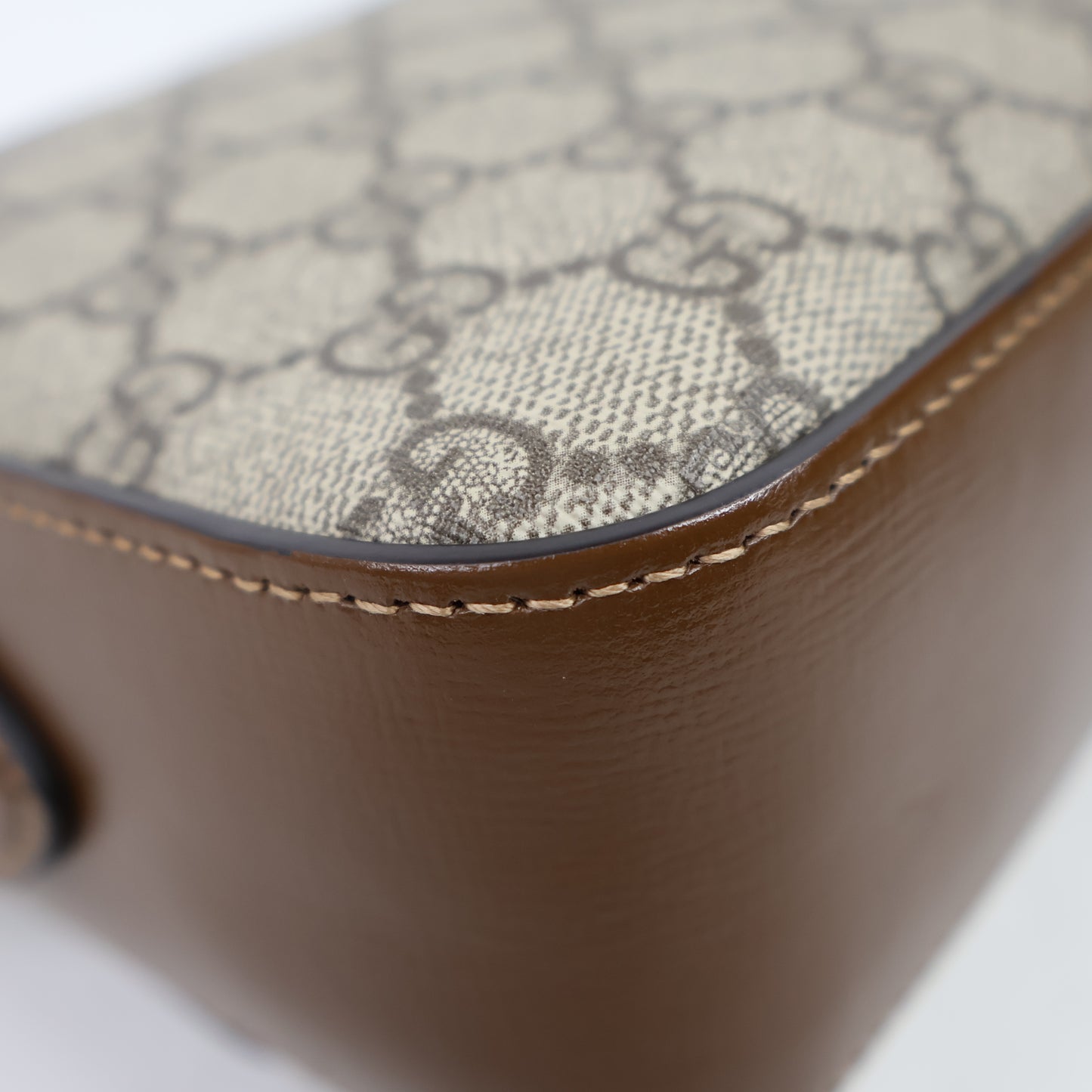 Gucci Horse Bit Camera Bag GG Canvas Brown