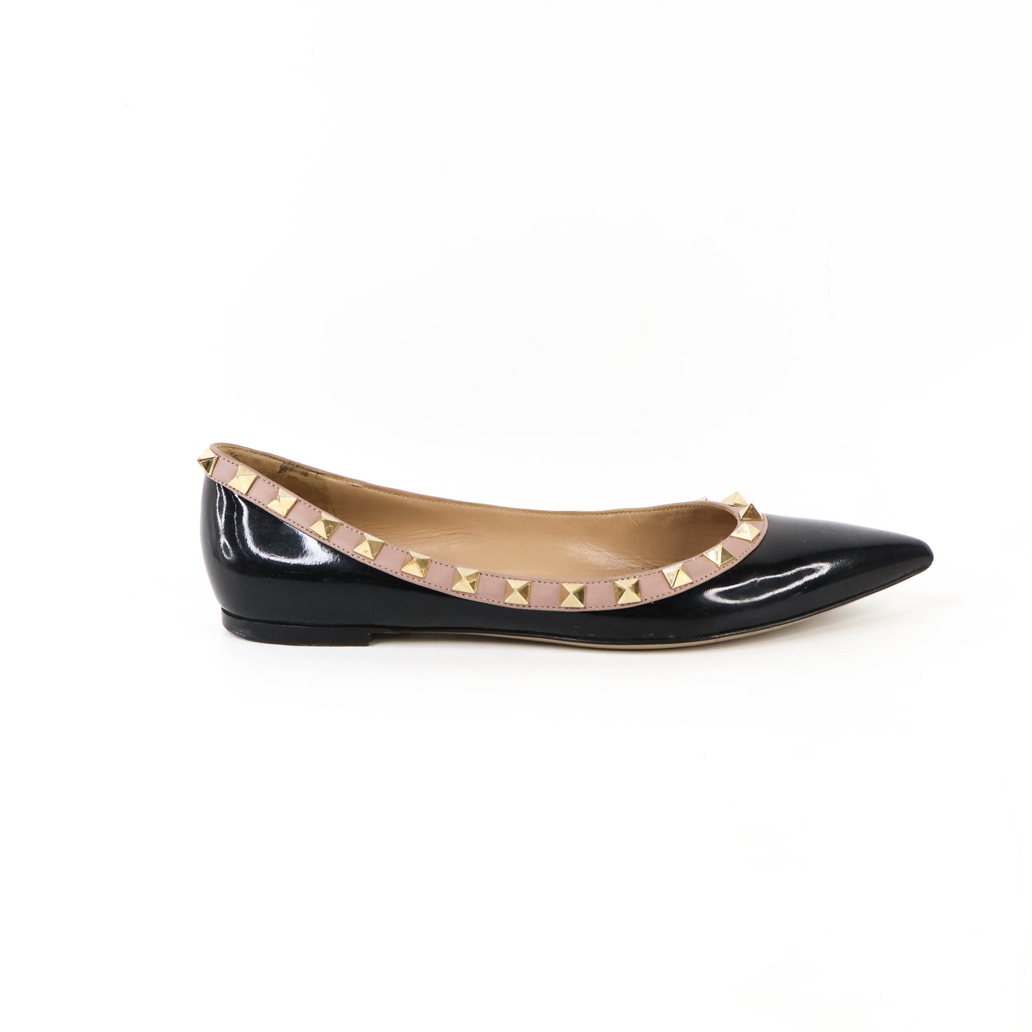 Valentino Flats Rockstud Black 36
