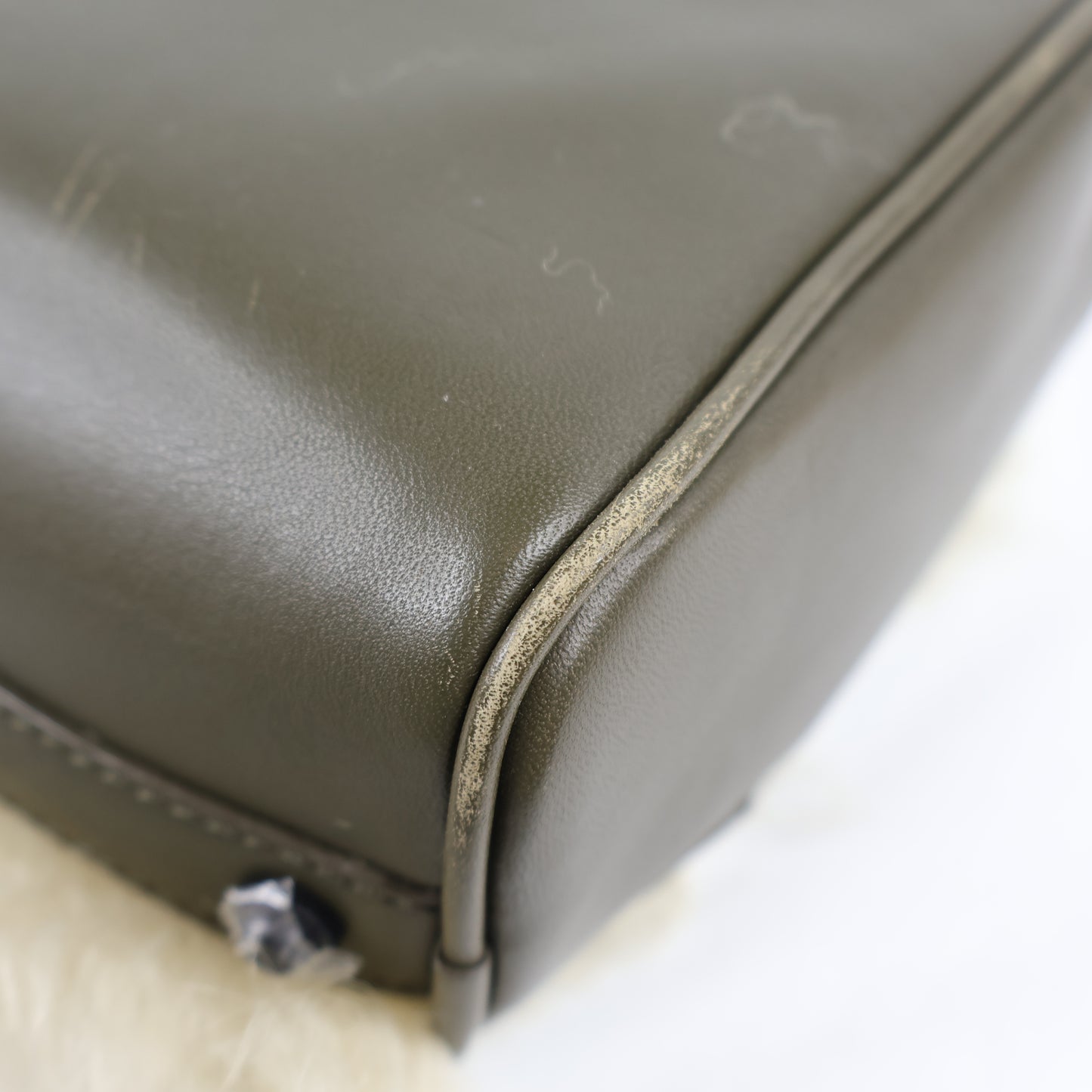 Phillip Lim Small Crossbody Bag Lamb Fur Dark Olive