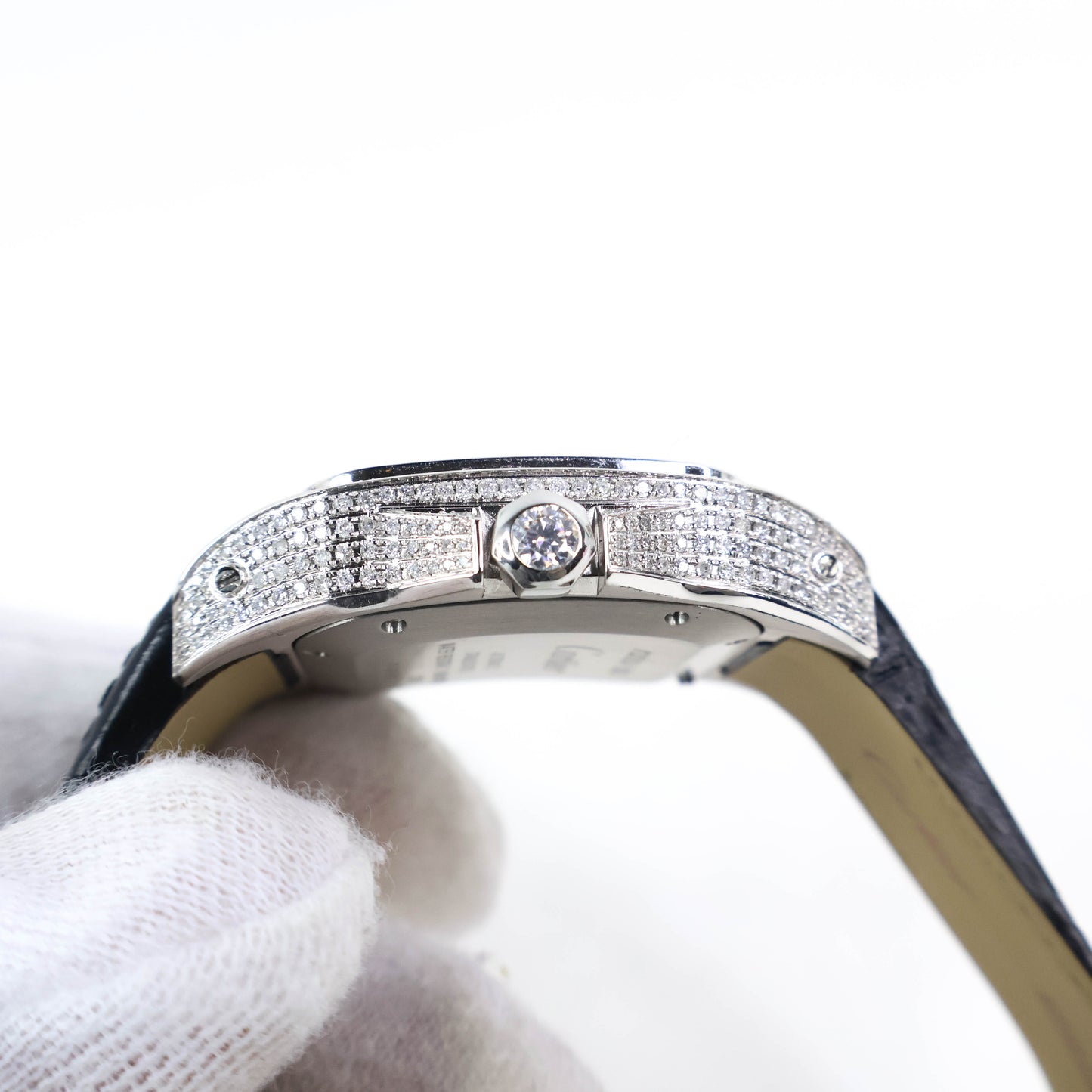 Cartier Santos Watch Black (After Setting)