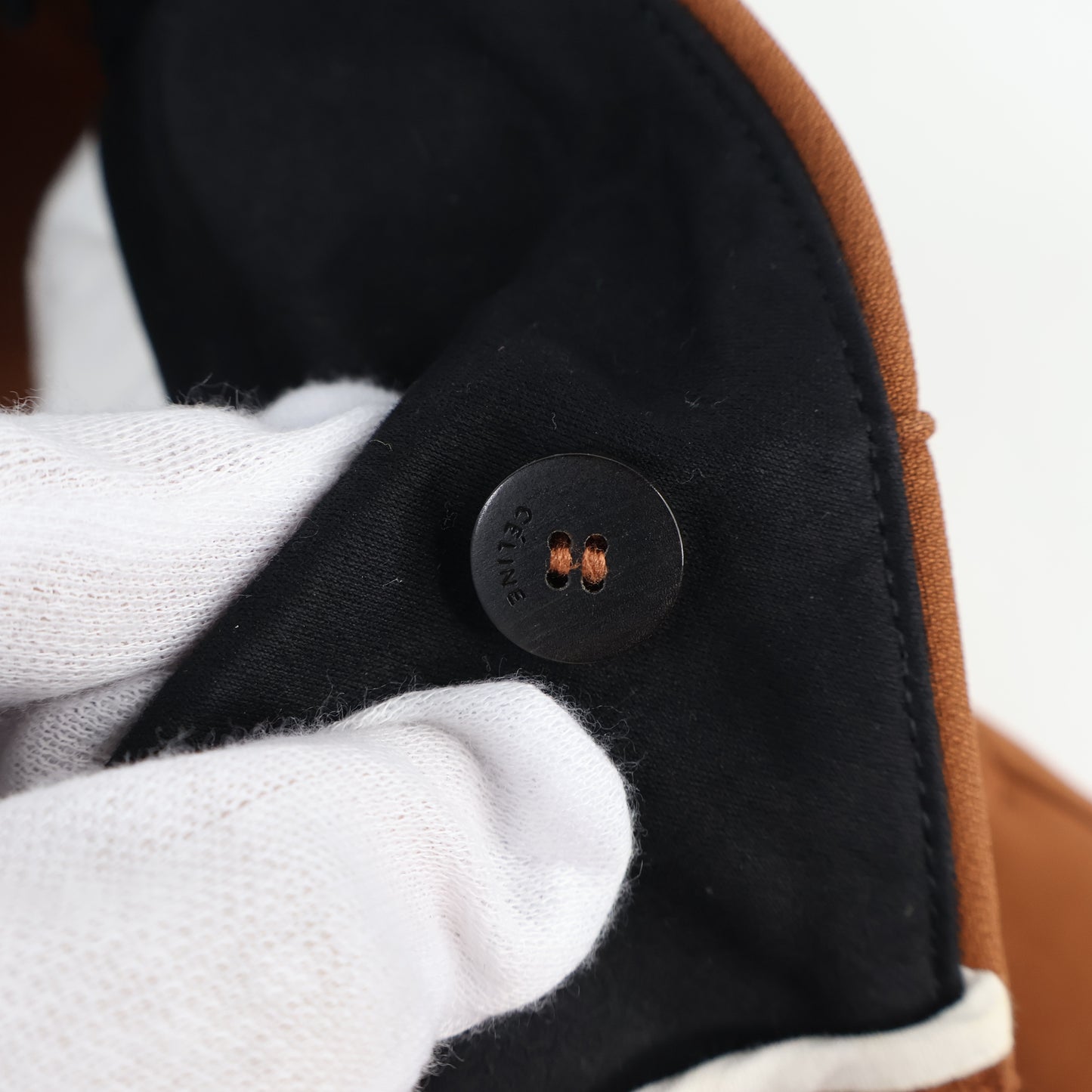 Celine Pants with Belt Brick Brown