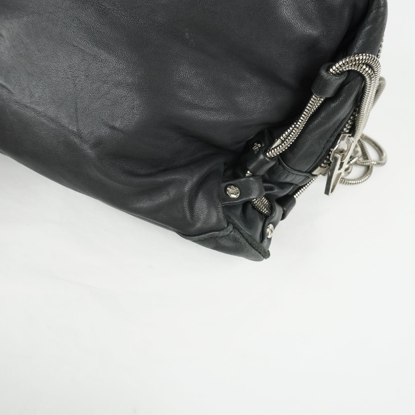 Alexander Wang Brenda Zip Chain Shoulder Bag Black