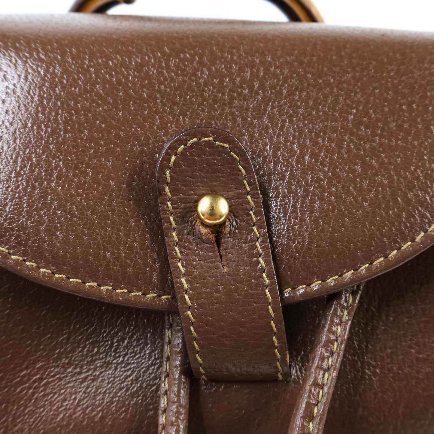 Gucci Backpack Brown Bamboo Vintage Handle