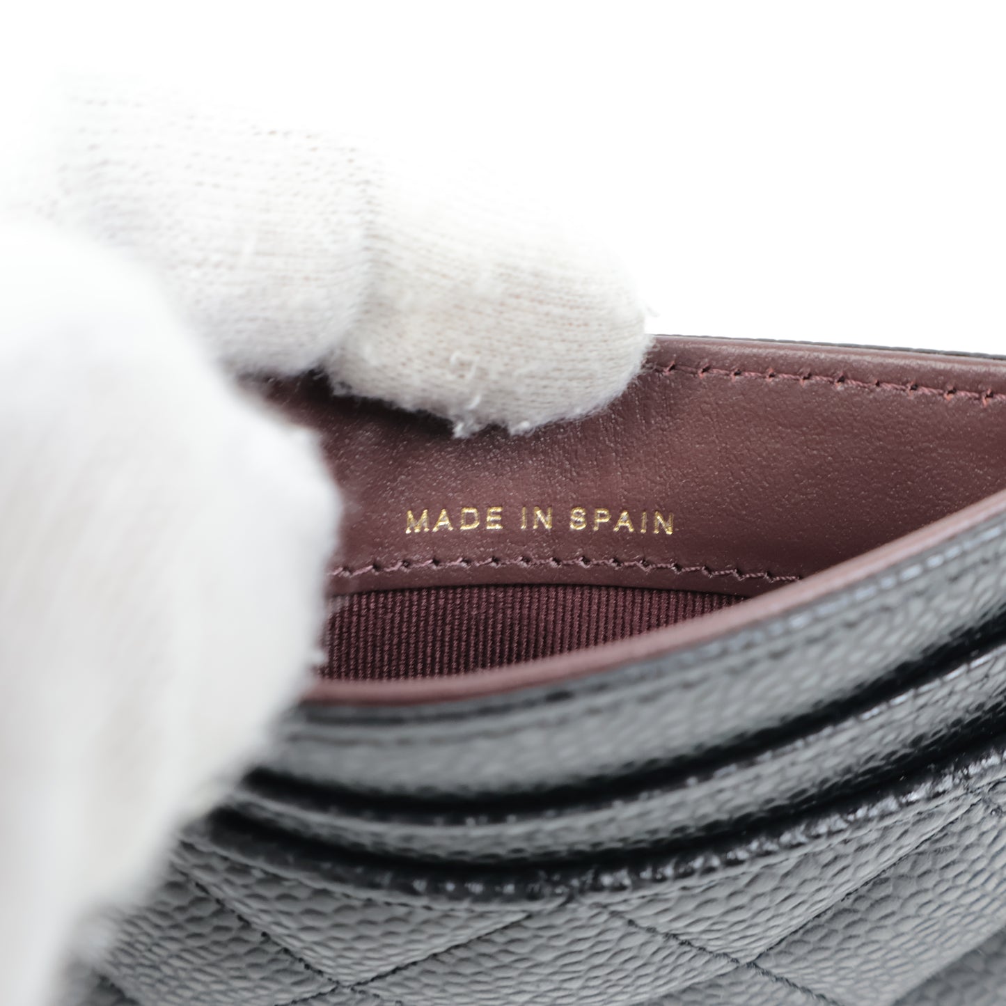 Chanel Card Holder Black Cavier GHW