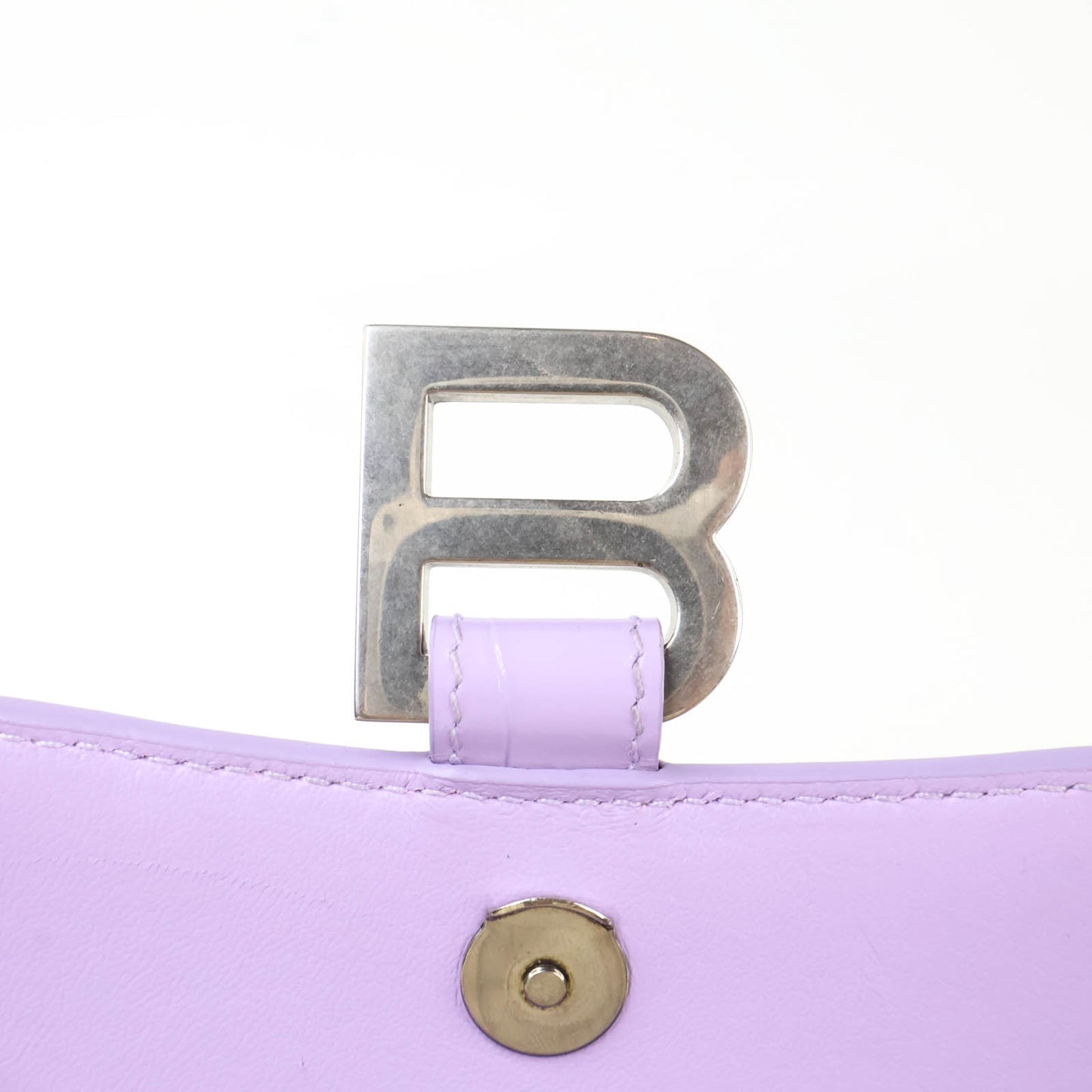 Balenciaga Hourglass Wallet On Chain purple Croc