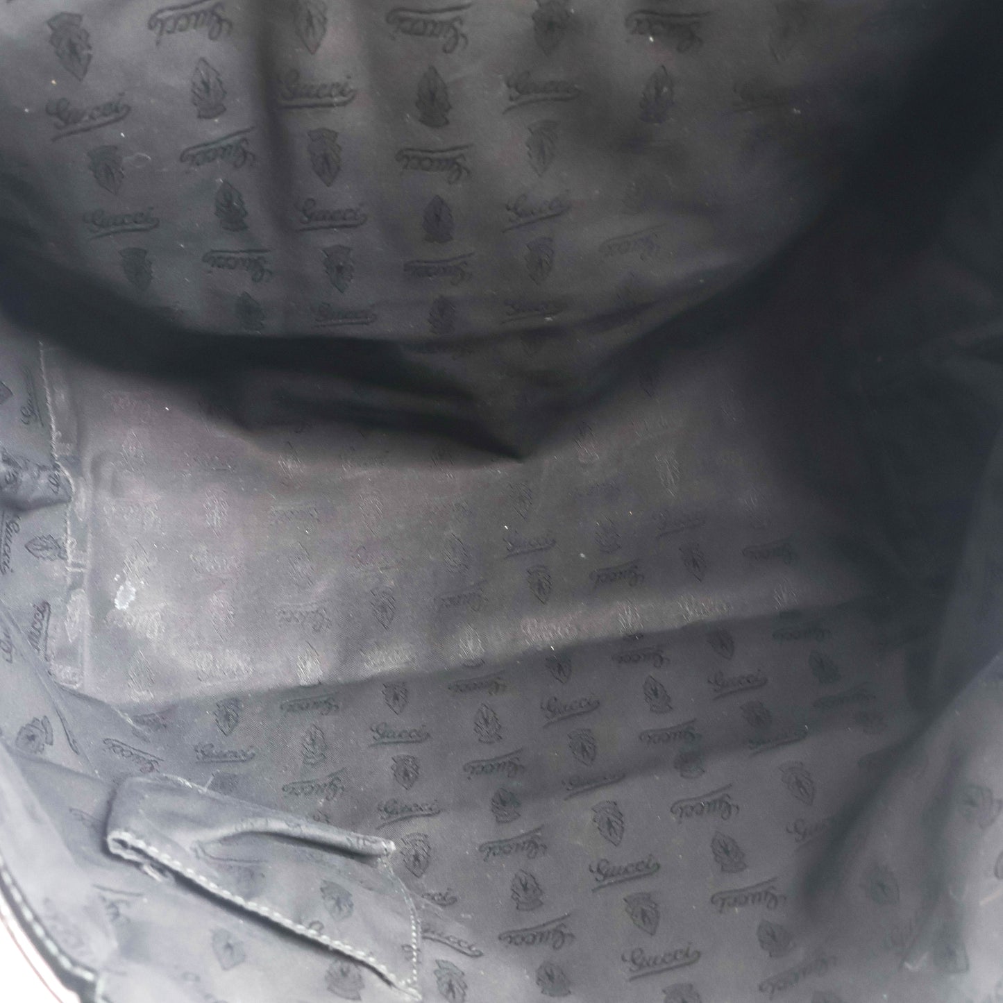 Gucci Tote Bag Canvas Patent Black