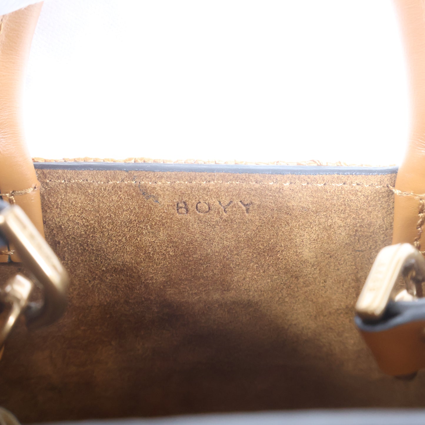 Boyy Bobby Mini Raffia Woven Brown