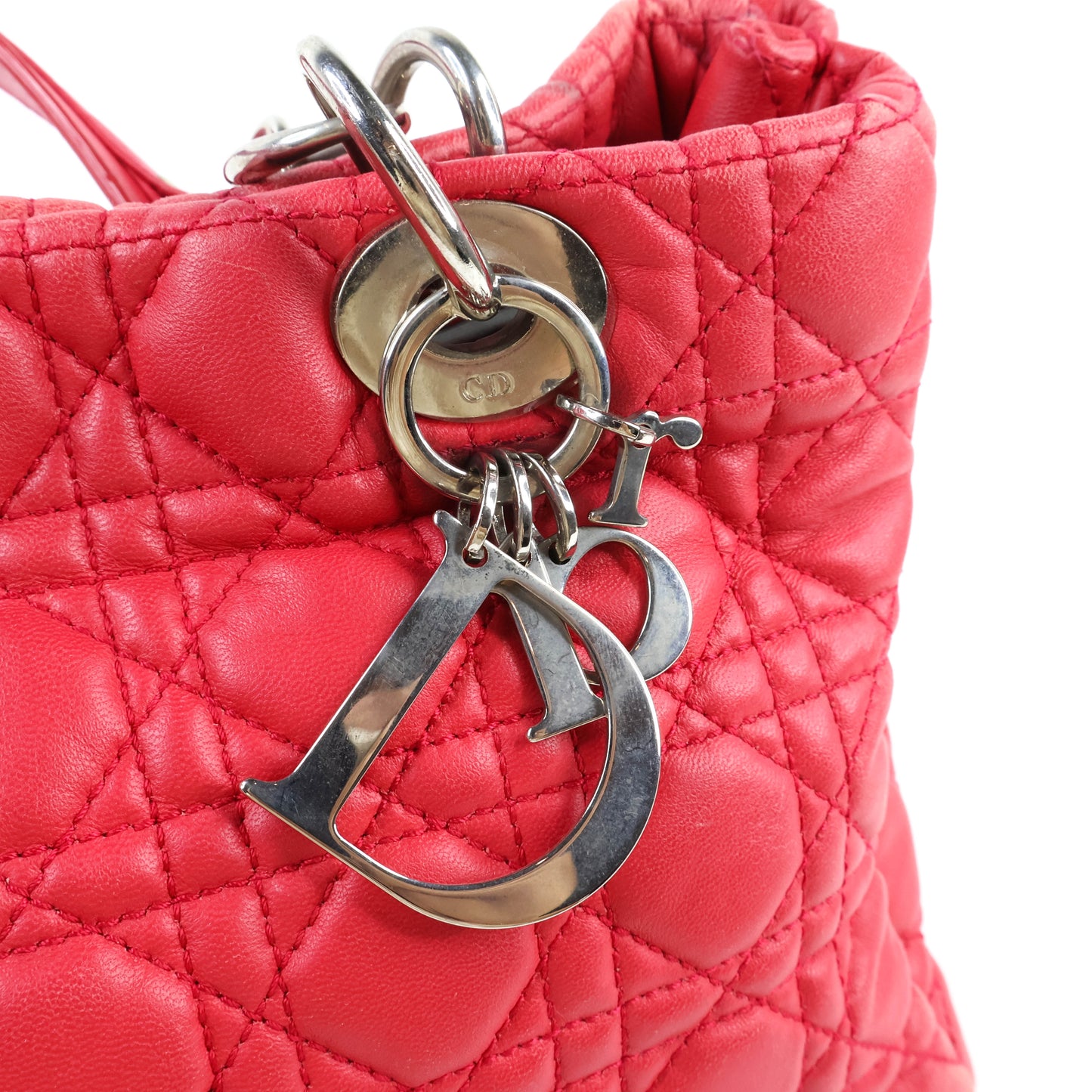 Christian Dior Soft Cannage Yote Red Bag