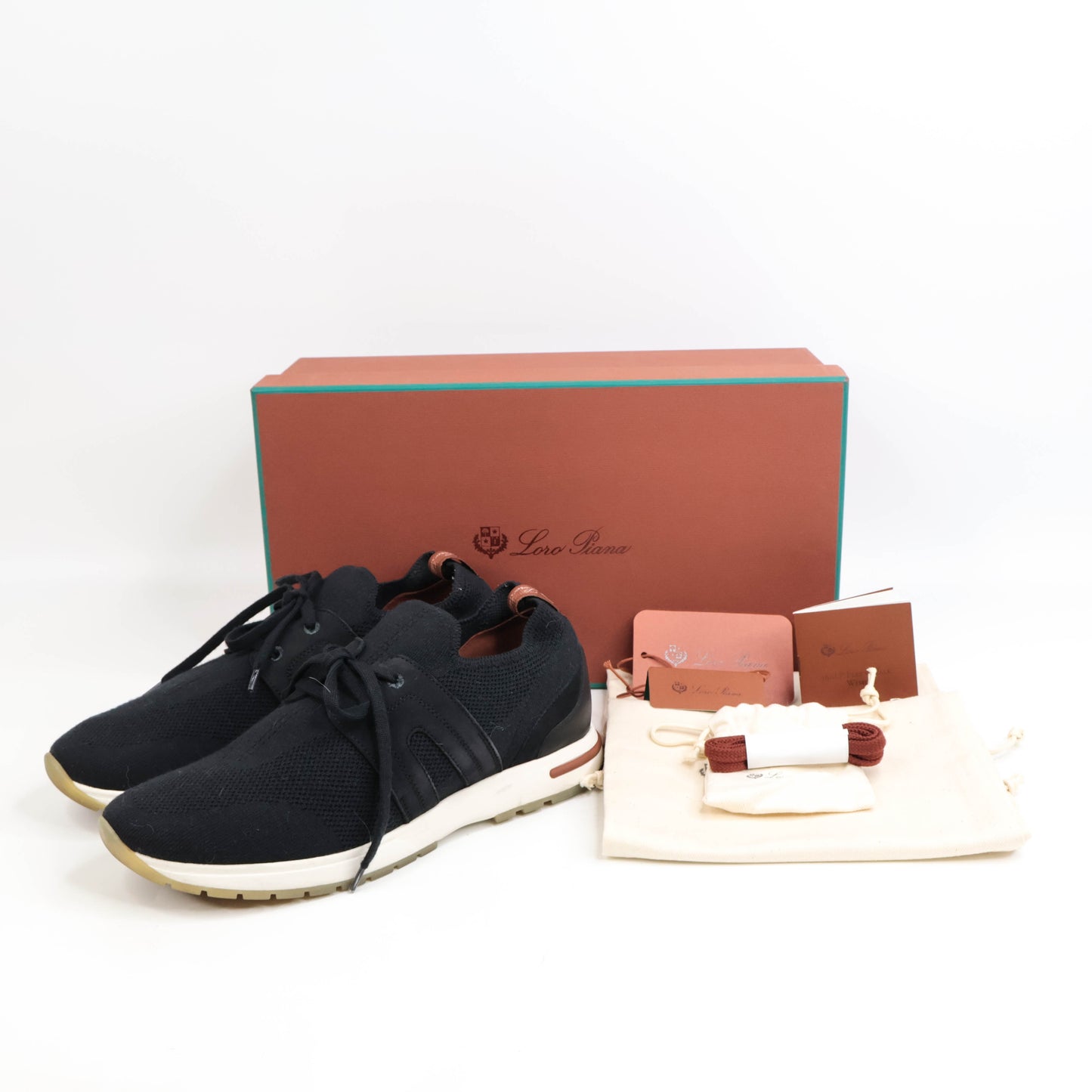 Loro Piana Lady Flexy Walk Sneakers Navy Blue 39.5