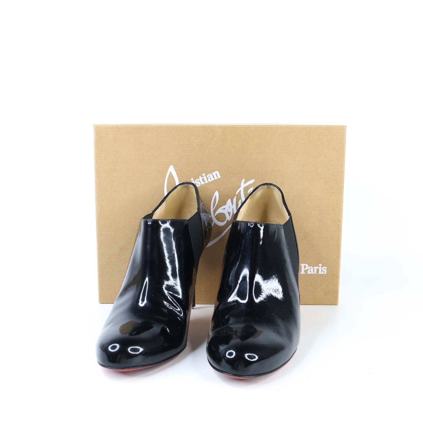 Christian Loubouin Boots Patent Black 38