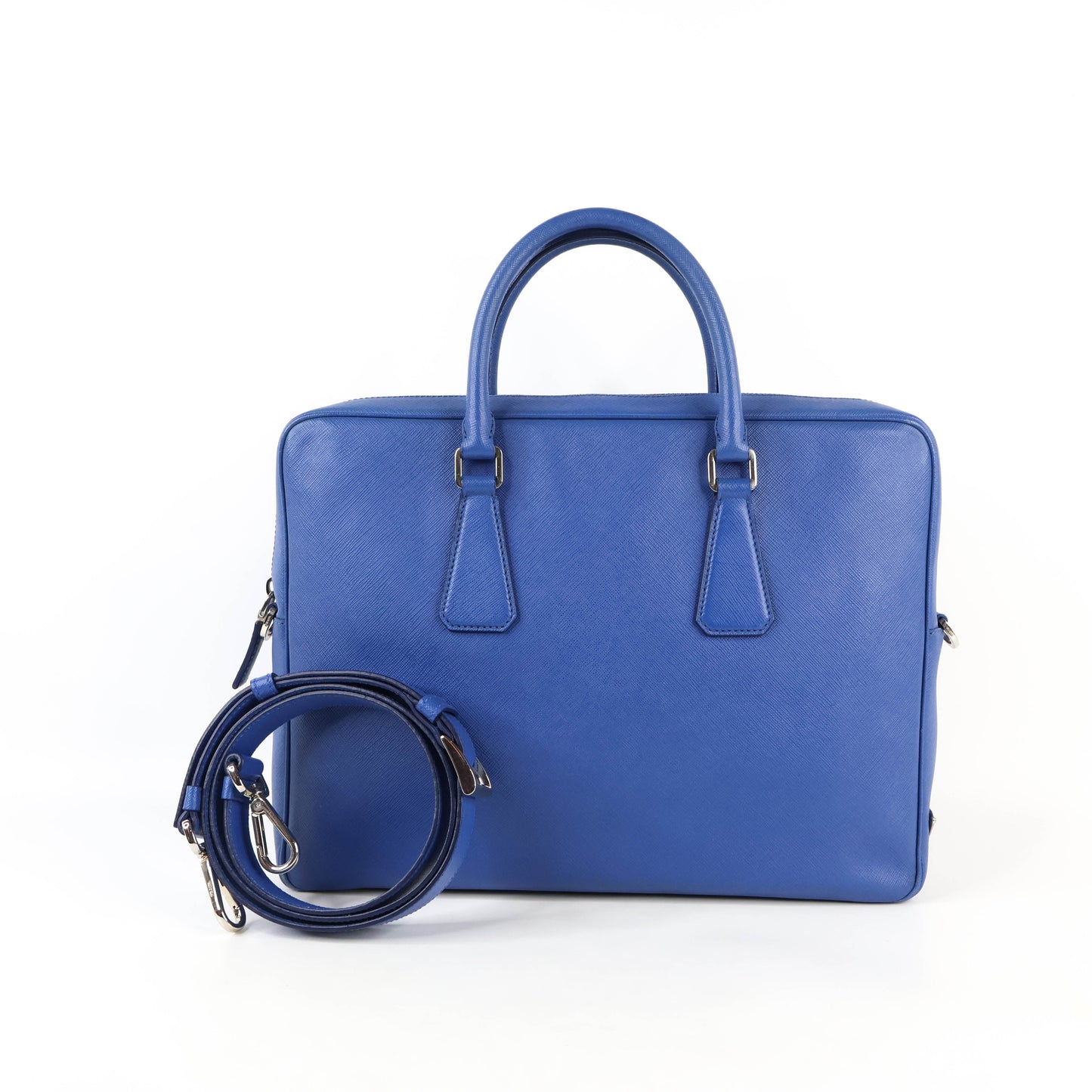 Prada Briefcase Saffiano Blue
