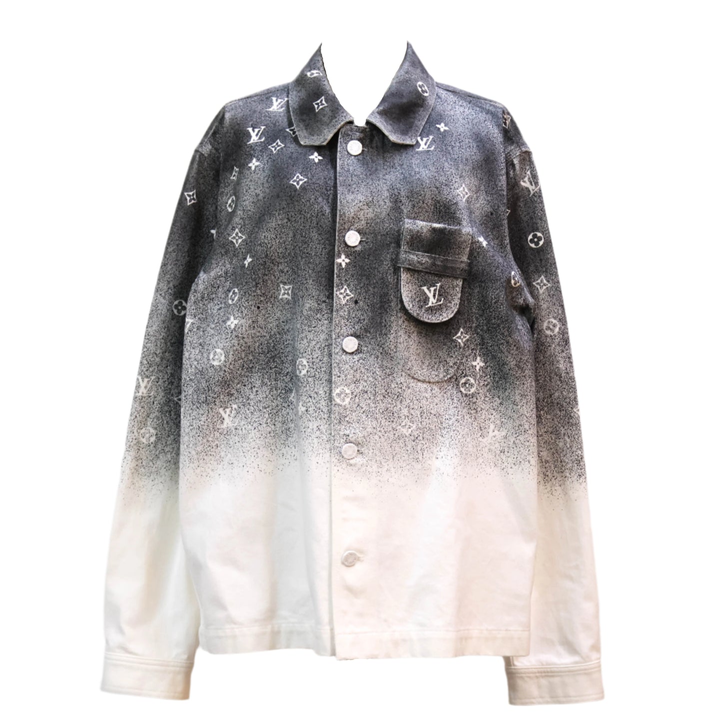 Louis Vuitton Jacket Grey White Denim Monogram
