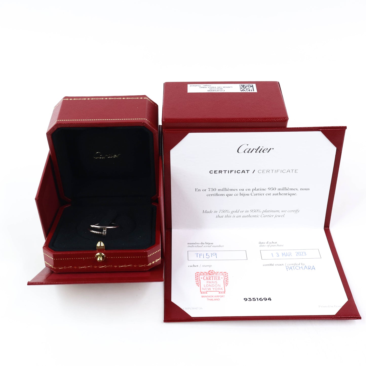 Cartier Juste Un Clou Ring White Gold