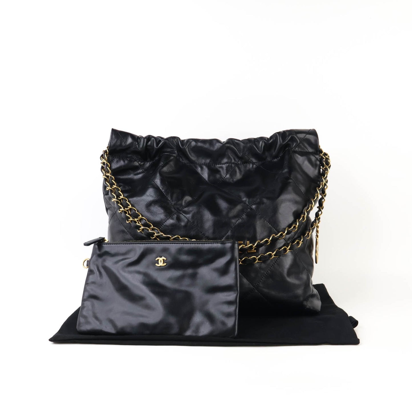 Chanel 22 Small Black GHW