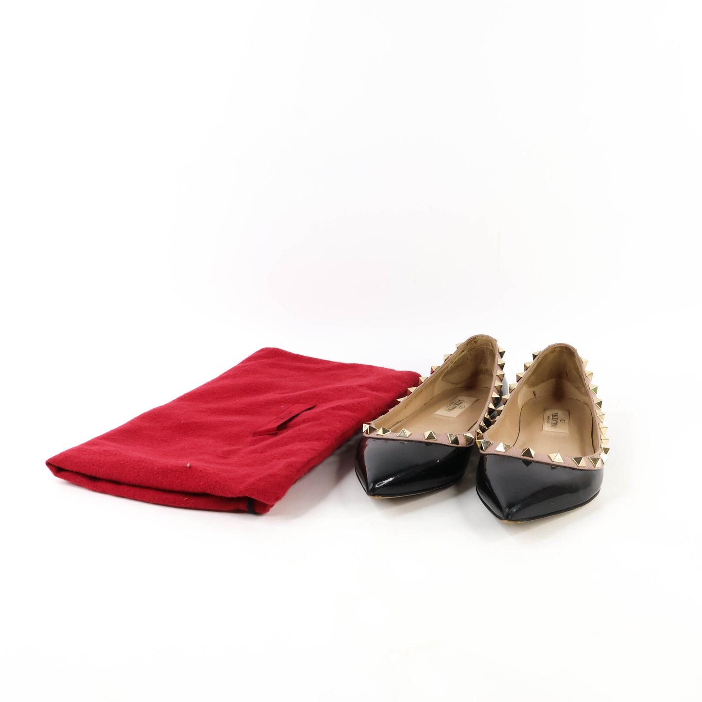 Valentino Flats Rockstud Black 36