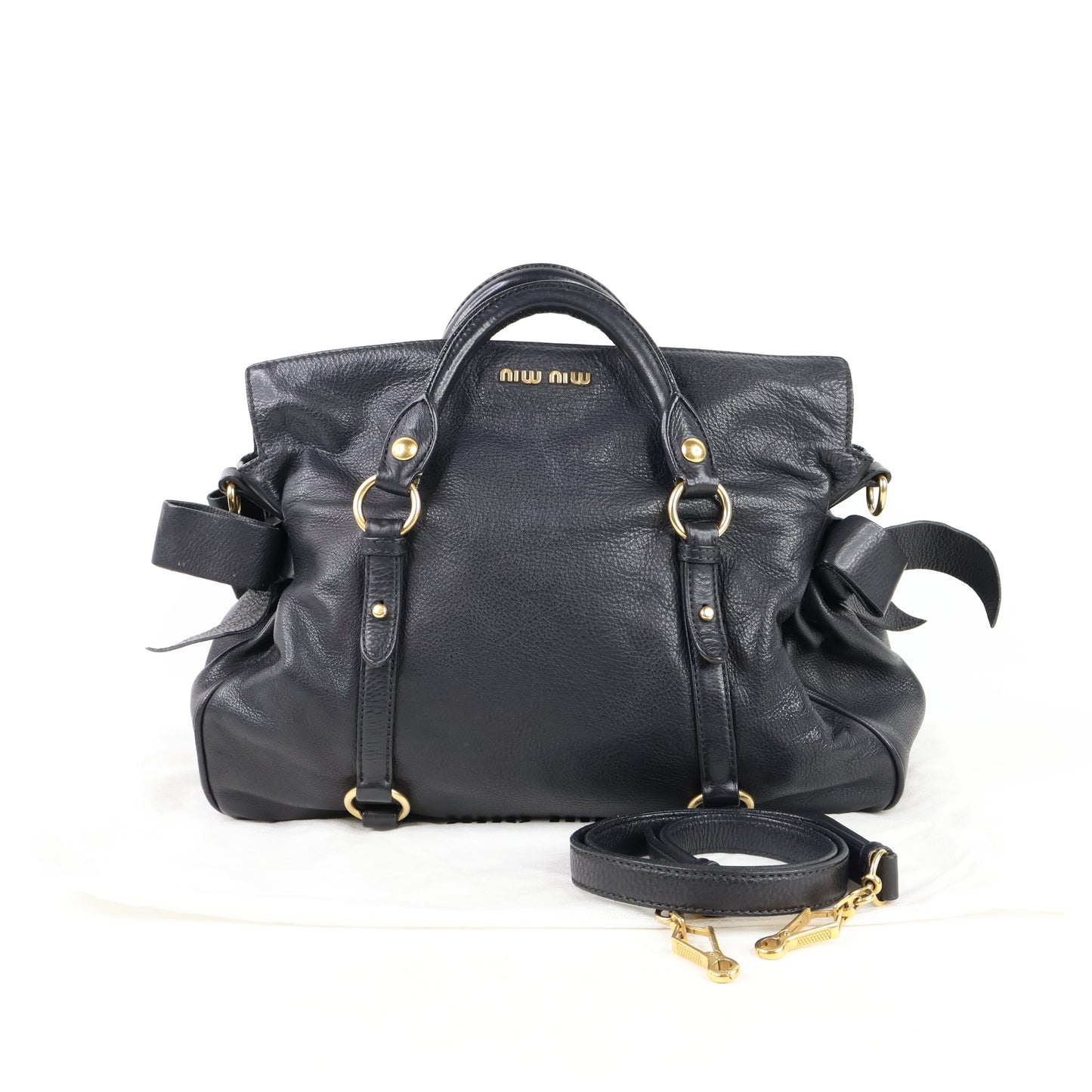 Miu Miu Bow Bag Medium Black