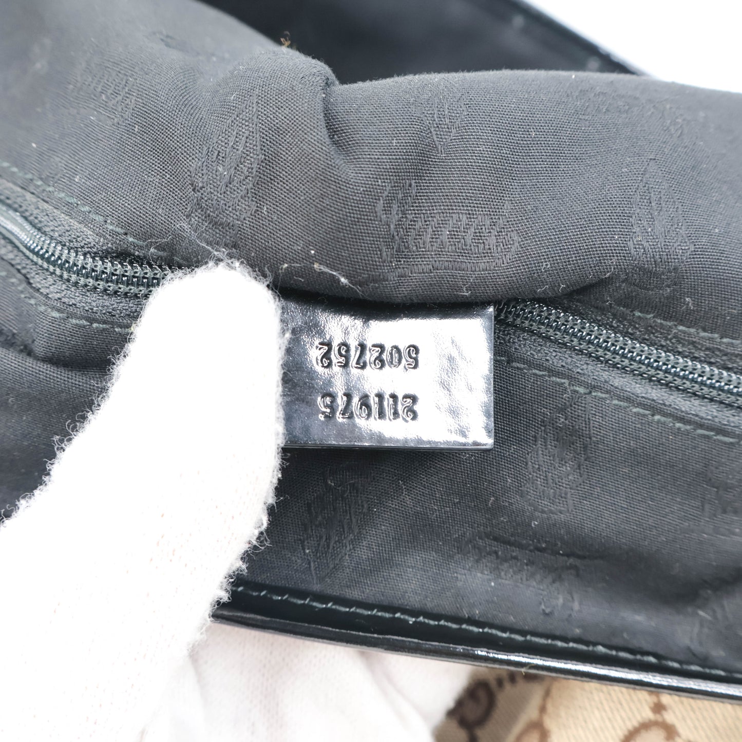 Gucci Tote Bag Canvas Patent Black