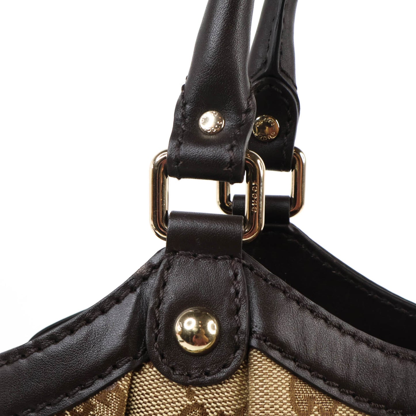 Gucci Tote Bag Canvas GG Brown