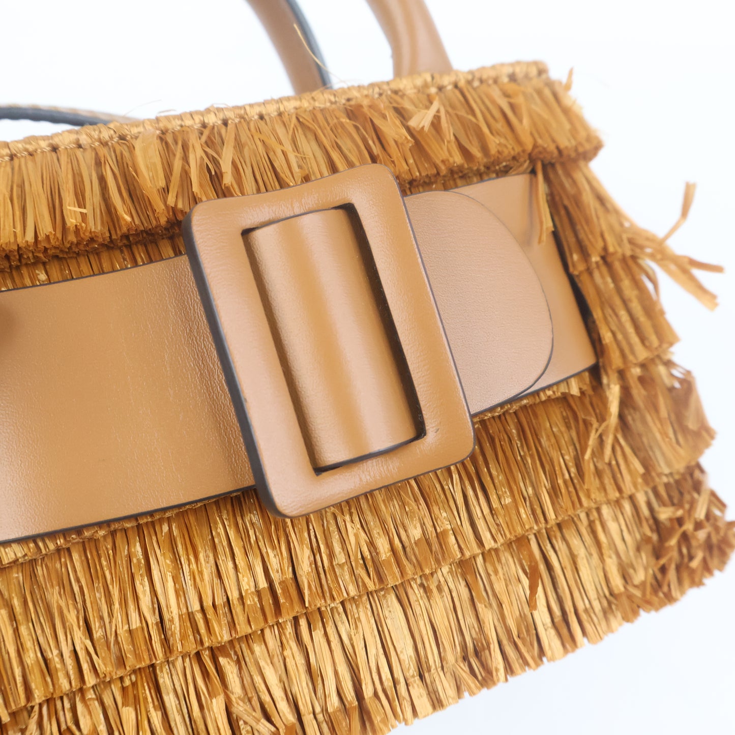 Boyy Bobby Mini Raffia Woven Brown