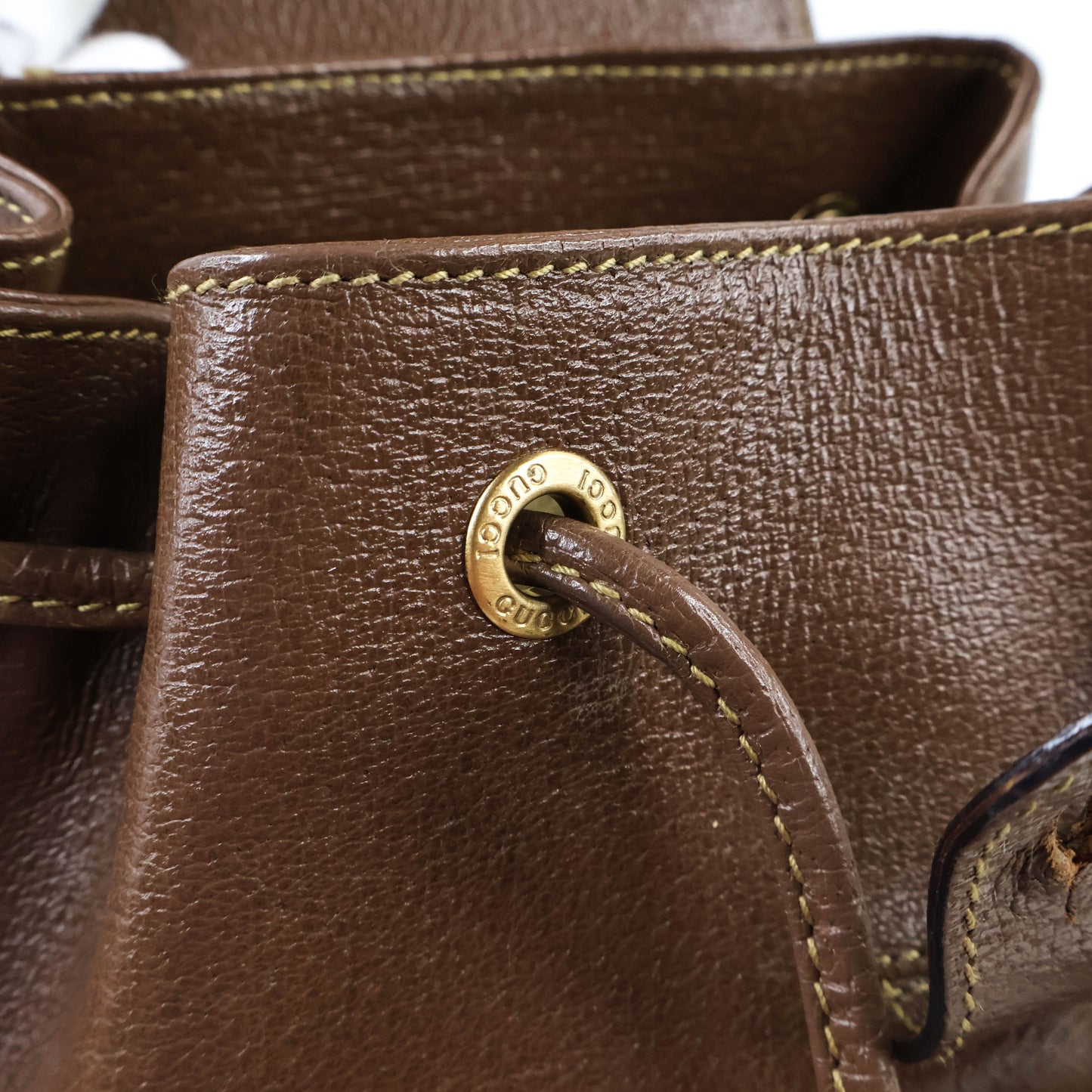 Gucci Backpack Brown Bamboo Vintage Handle