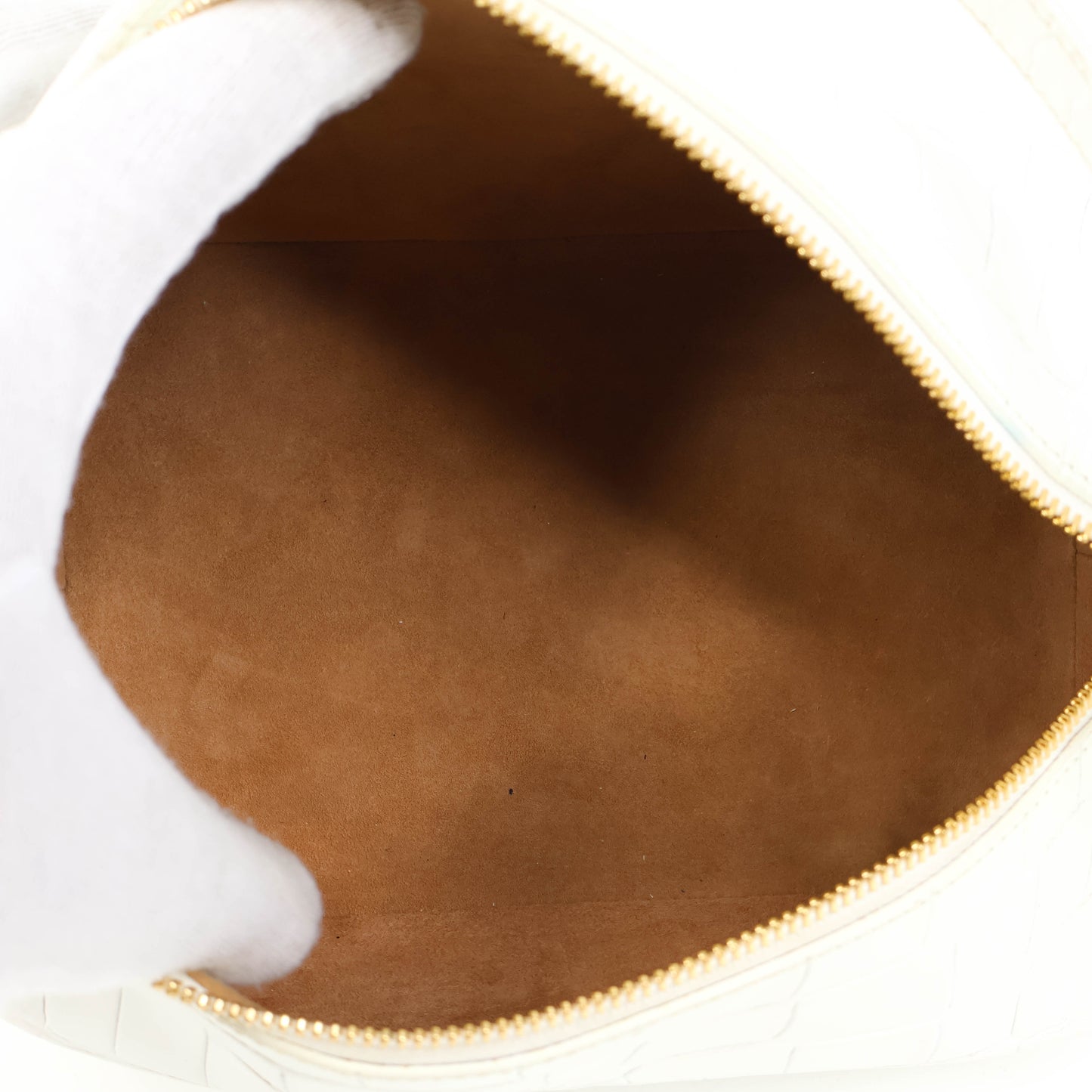 Rejina Pyo Olvia Shoulder Bag White Croc Embossed