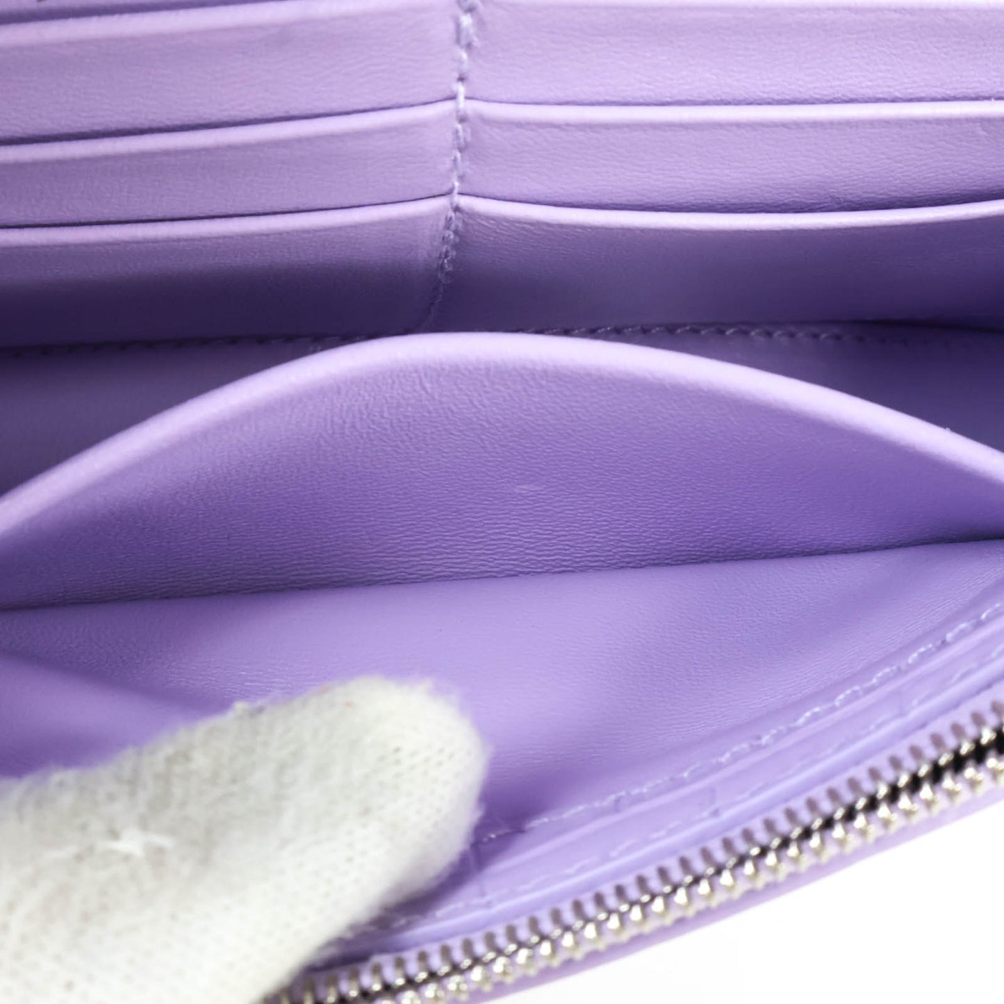 Balenciaga Hourglass Wallet On Chain purple Croc