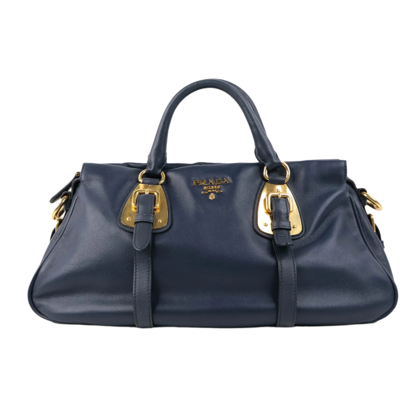 Prada Handbag Leather Navy