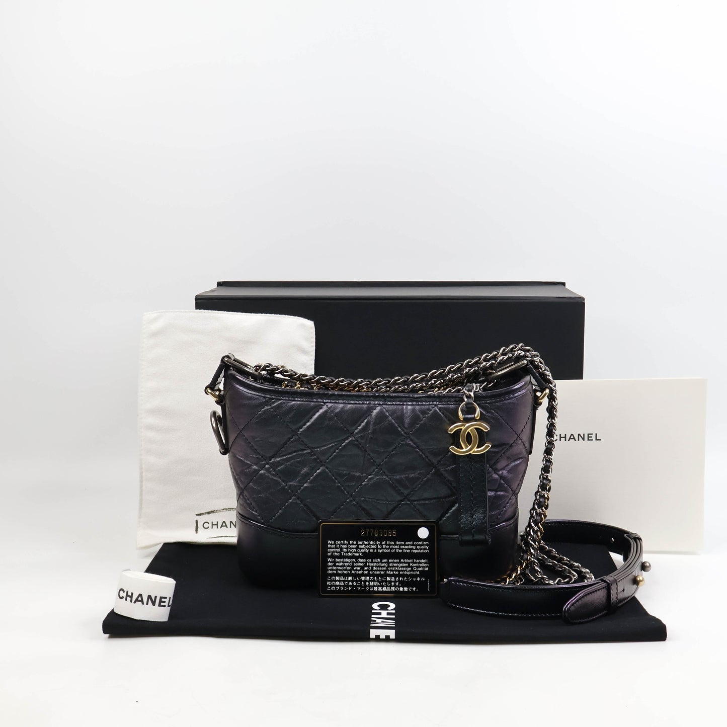 Chanel Gabrielle Small Iridescent Purple Lamb