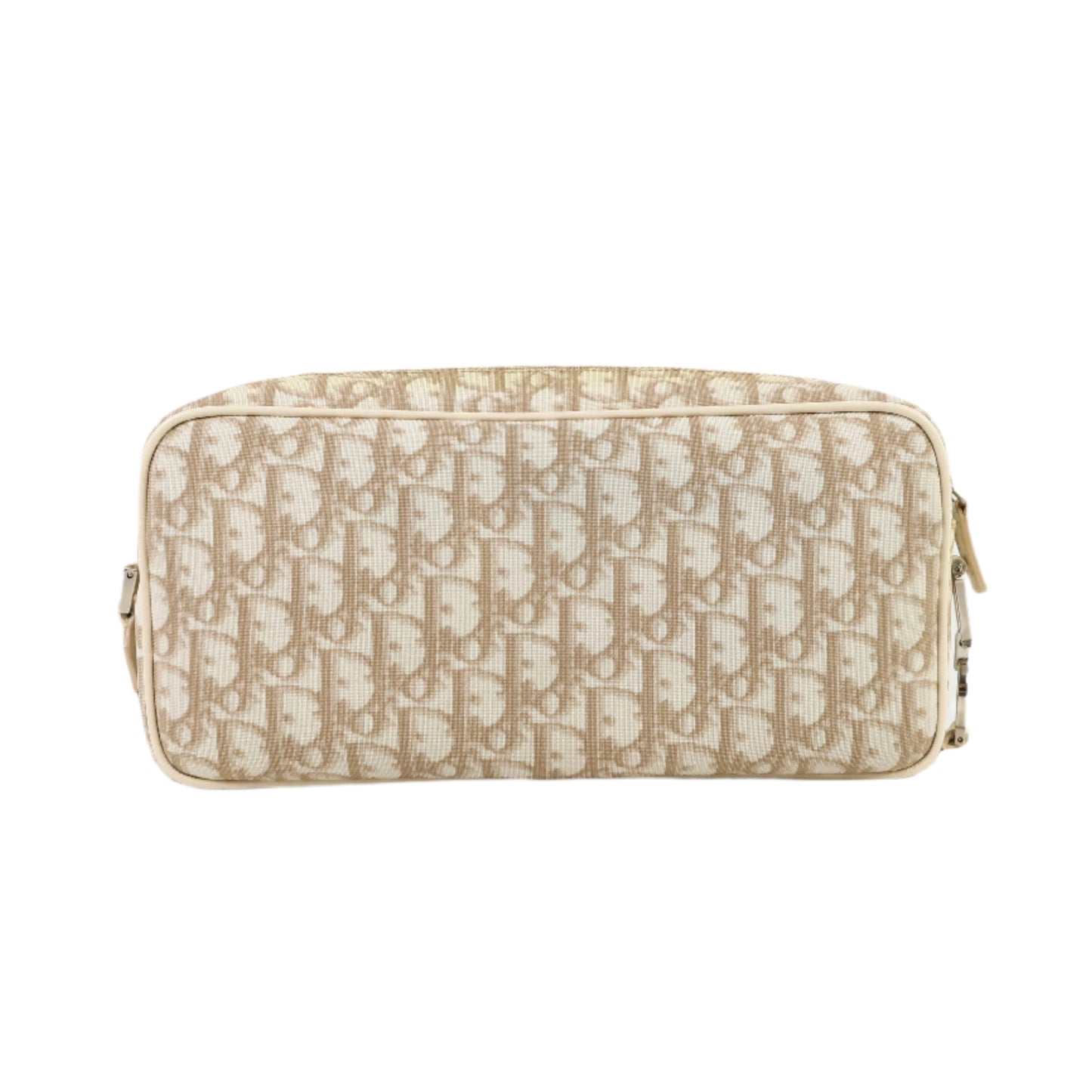 Christian Dior Vintage Crossbody Bag Oblique Beige Flowers