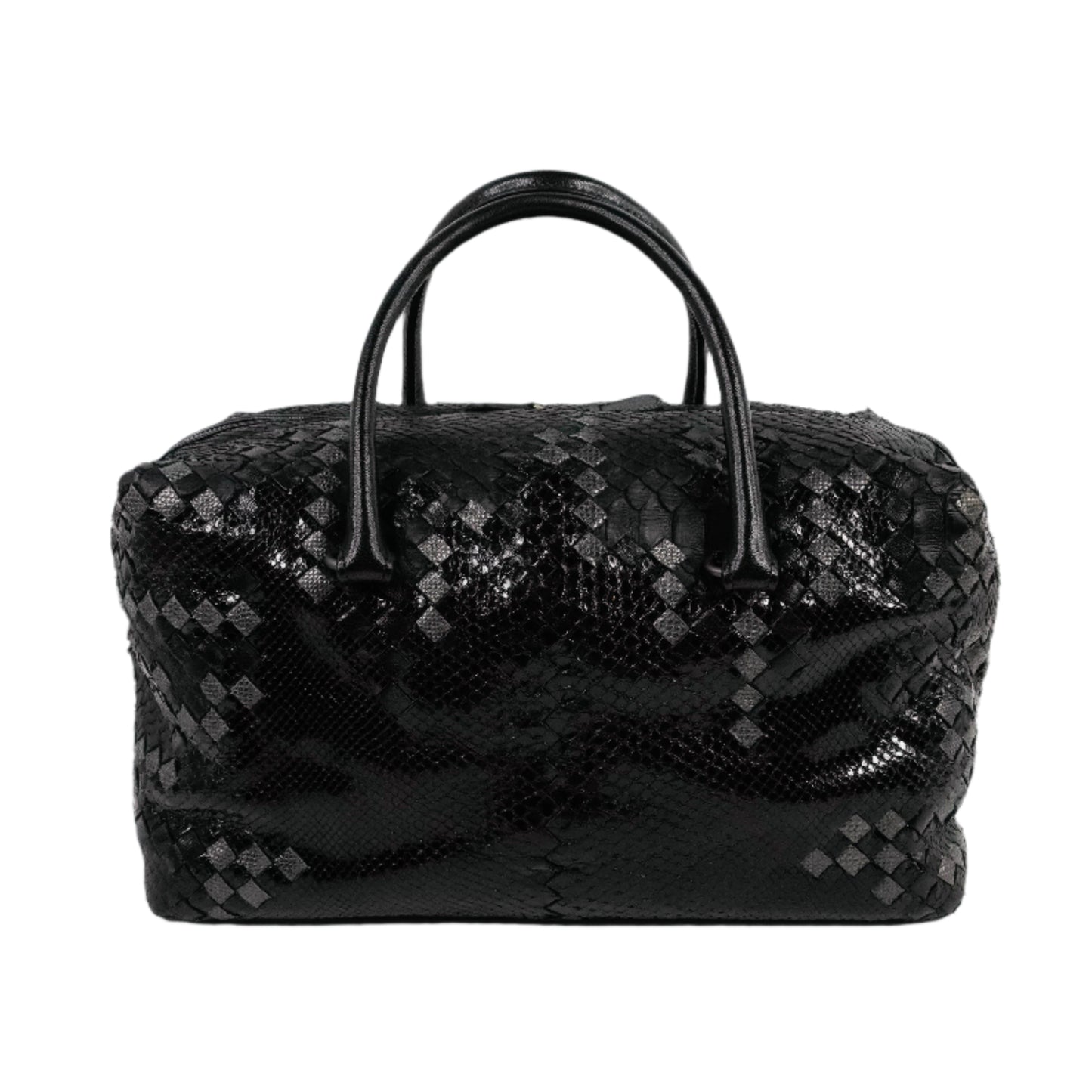 Bottega Handbag Python Black