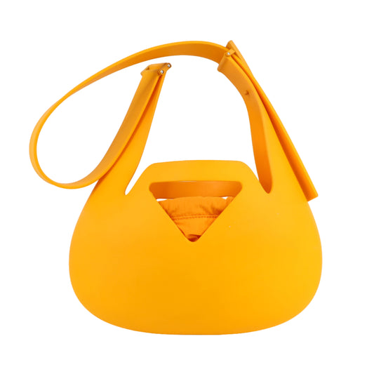 Bottega Veneta Recycled Rubber Punch Bag Orange