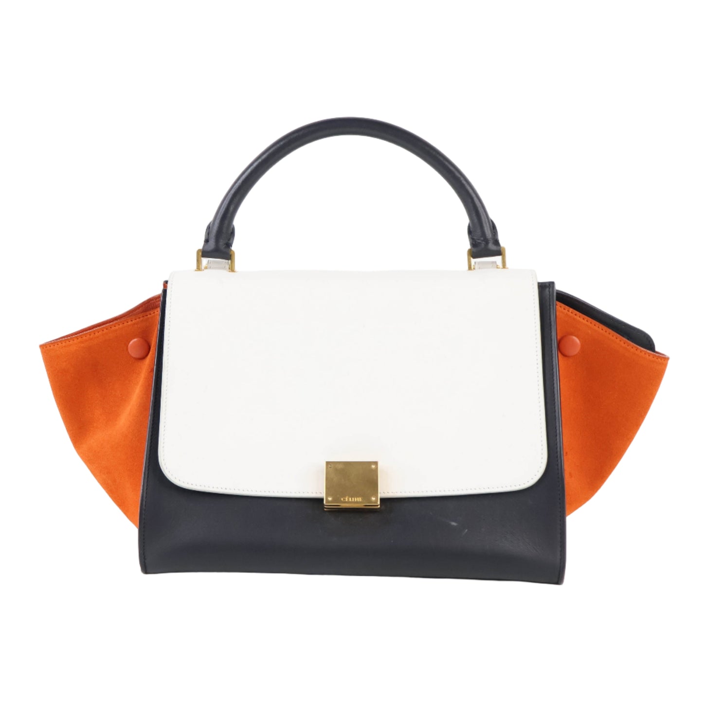 Celine Trapeze Small burnt Orange/Black/White