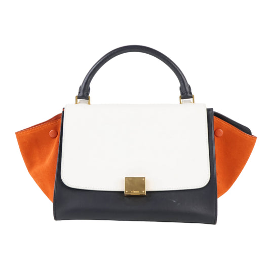 Celine Trapeze Small burnt Orange/Black/White