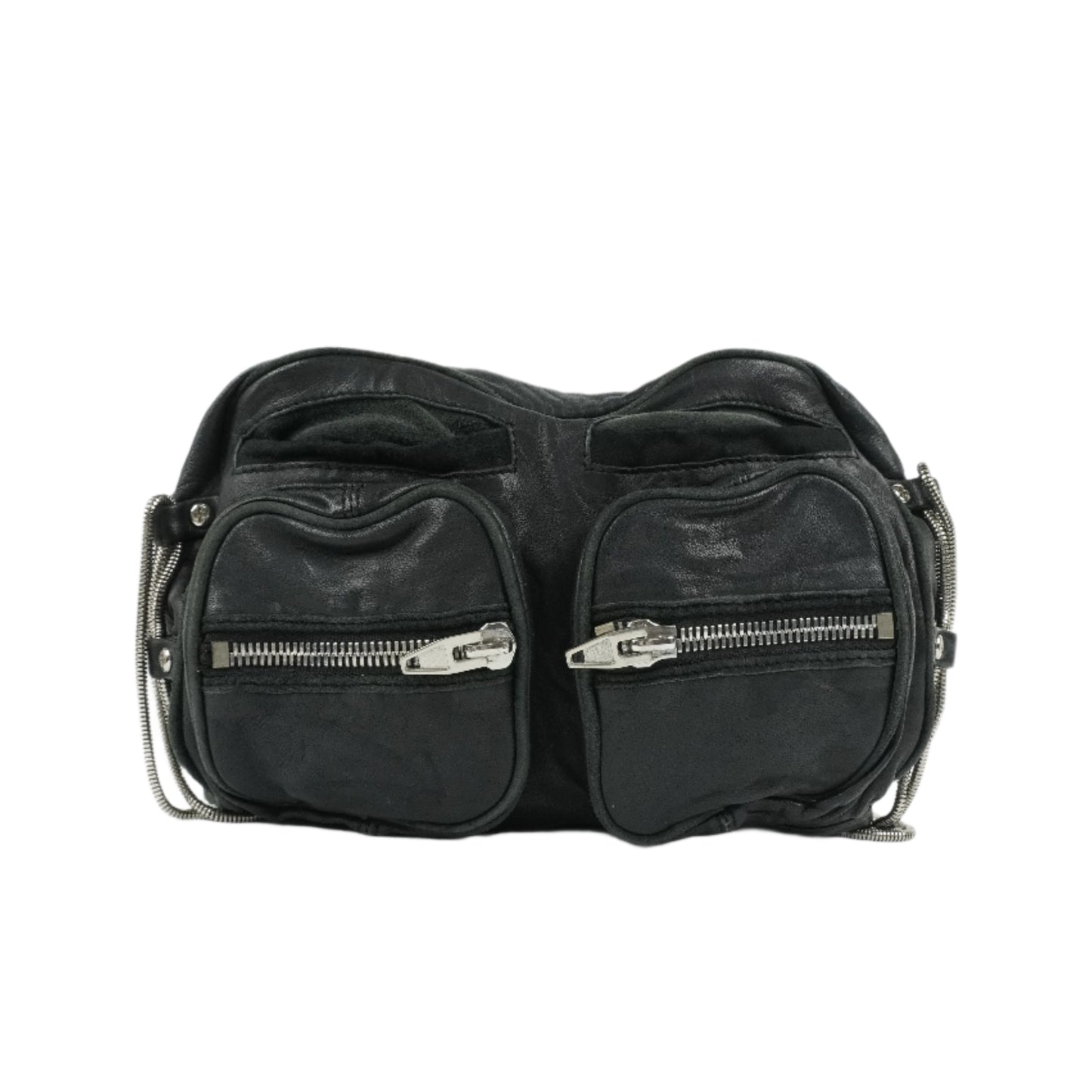Alexander Wang Brenda Zip Chain Shoulder Bag Black