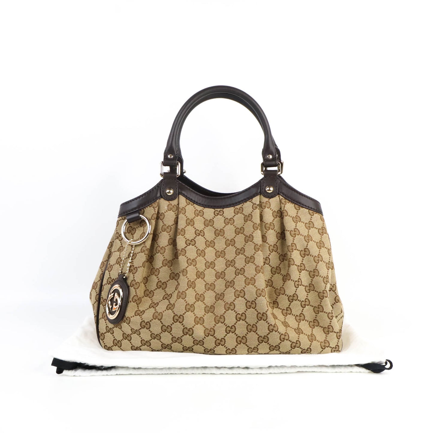 Gucci Tote Bag Canvas GG Brown